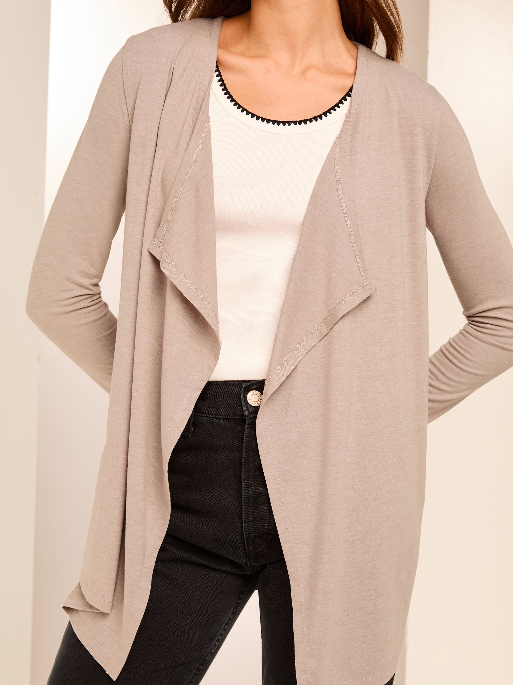 Lipsy Neutral Waterfall Cardigan