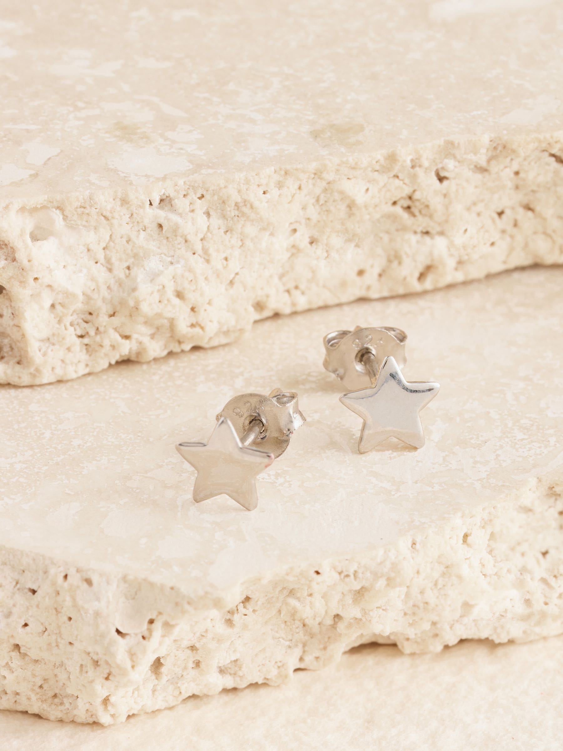 Sterling Silver Star Stud Earrings