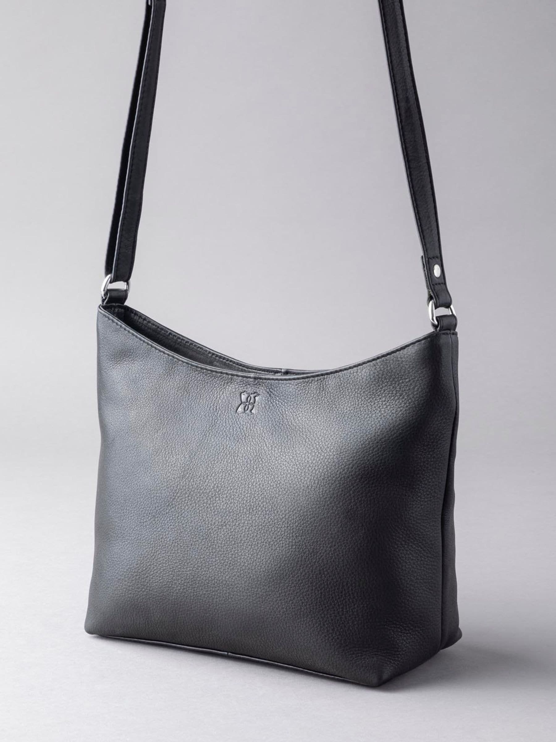 Lakeland Leather Black Grasmere Cross-Body Bag