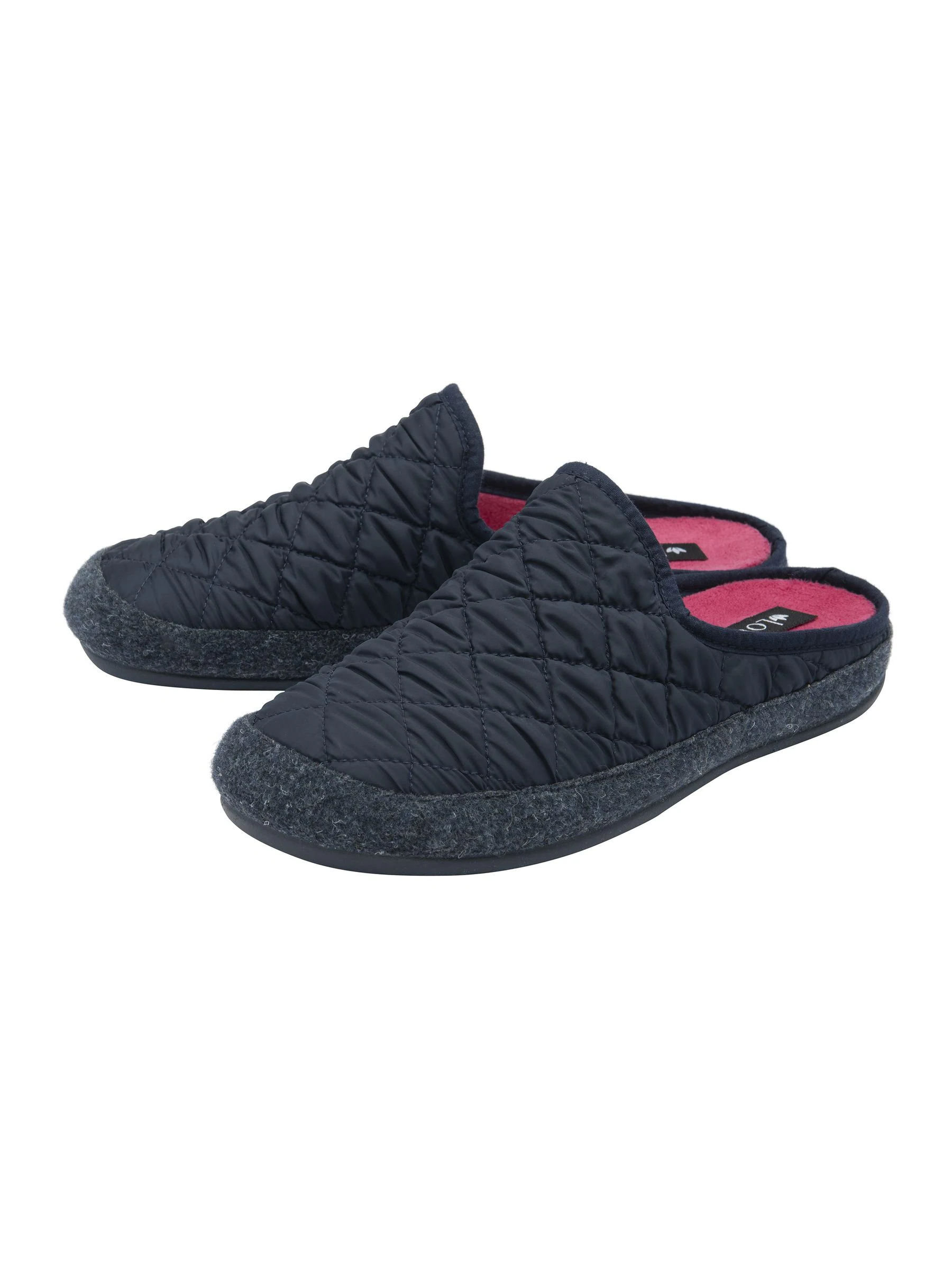 Lotus Blue Quilted Mule Slippers