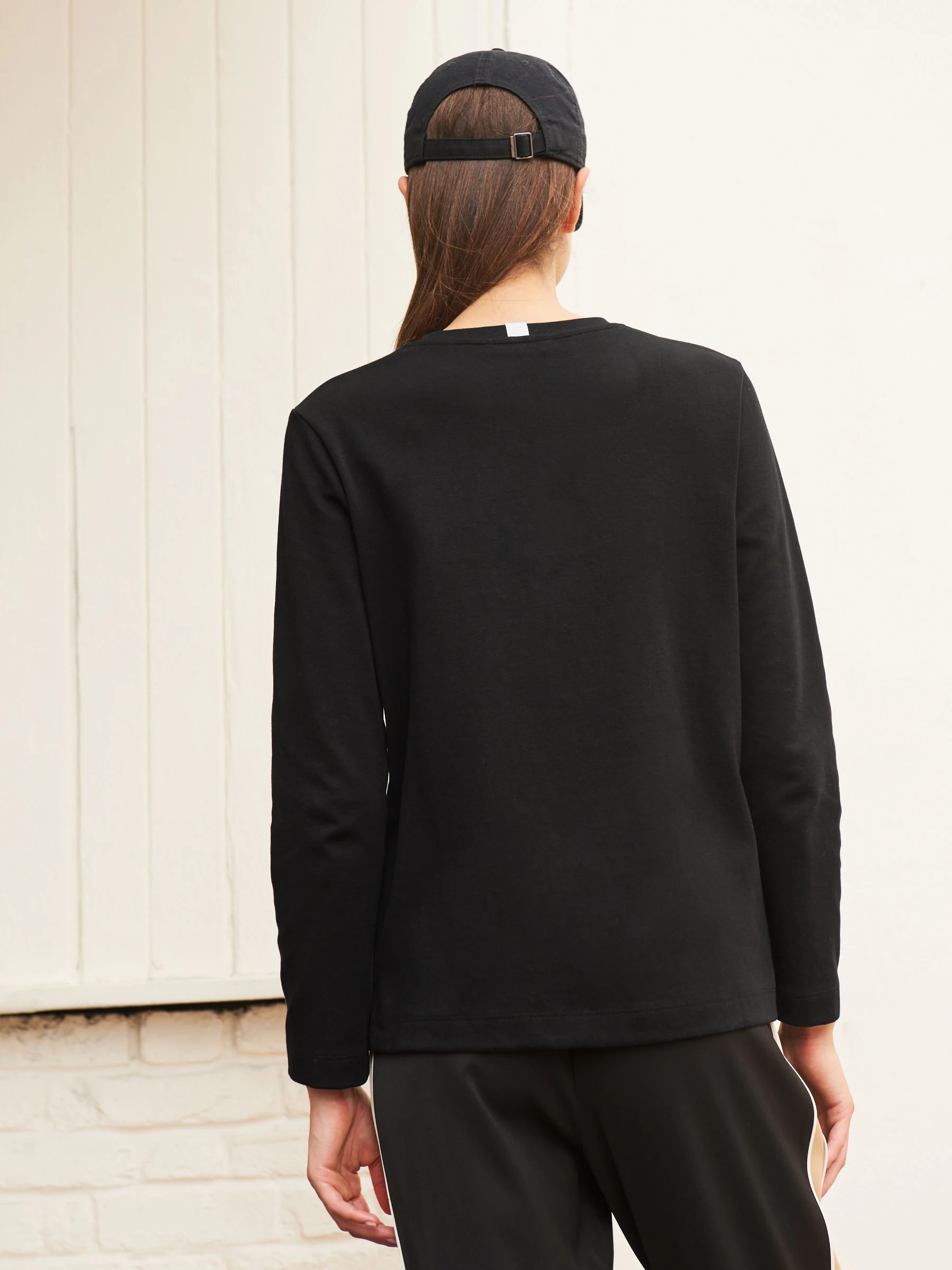 Black Long Sleeve Heavyweight Crew Neck T-Shirt