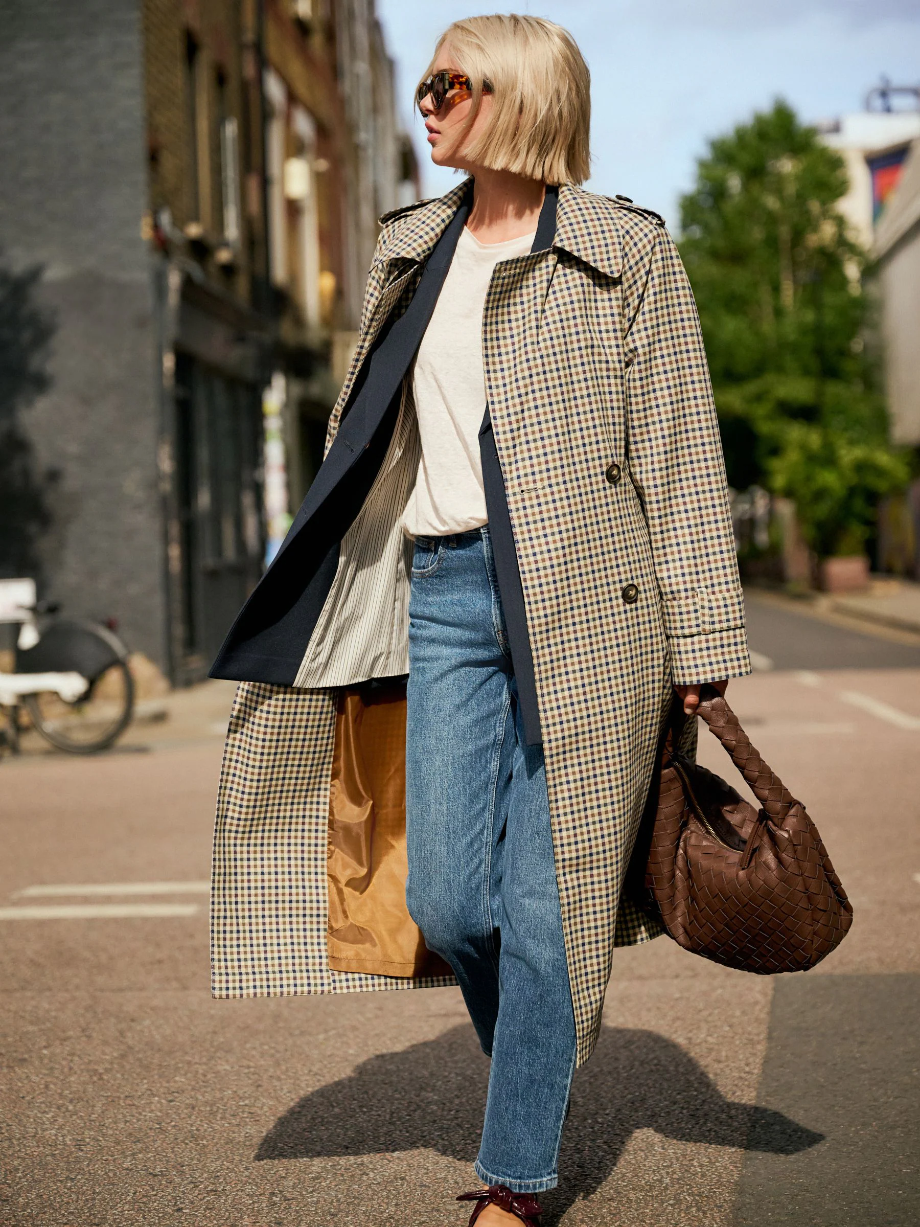 Denim Dark Blue Mom Comfort Stretch Column Jeans