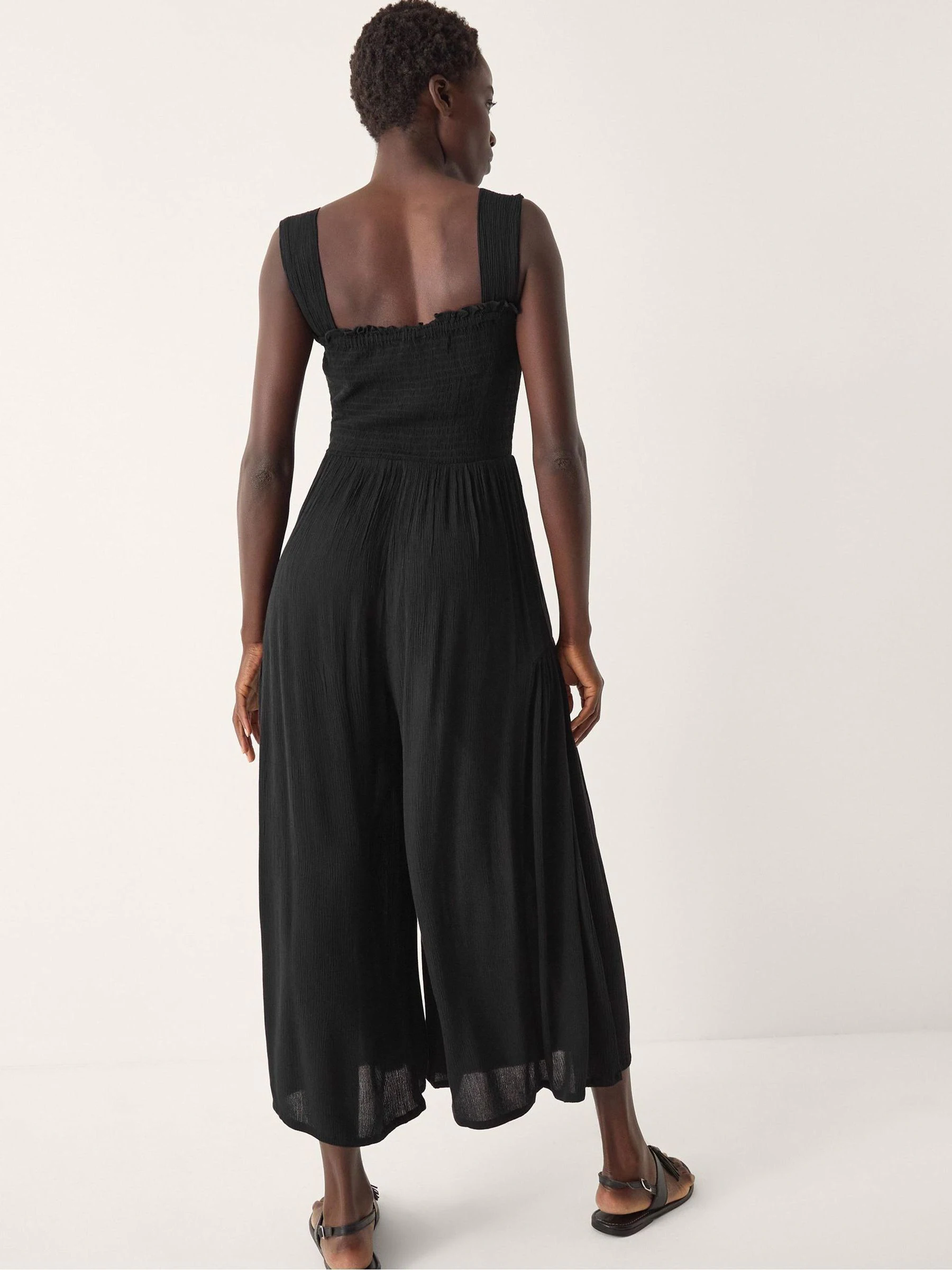 Monsoon Black Billie Embroidered Jumpsuit
