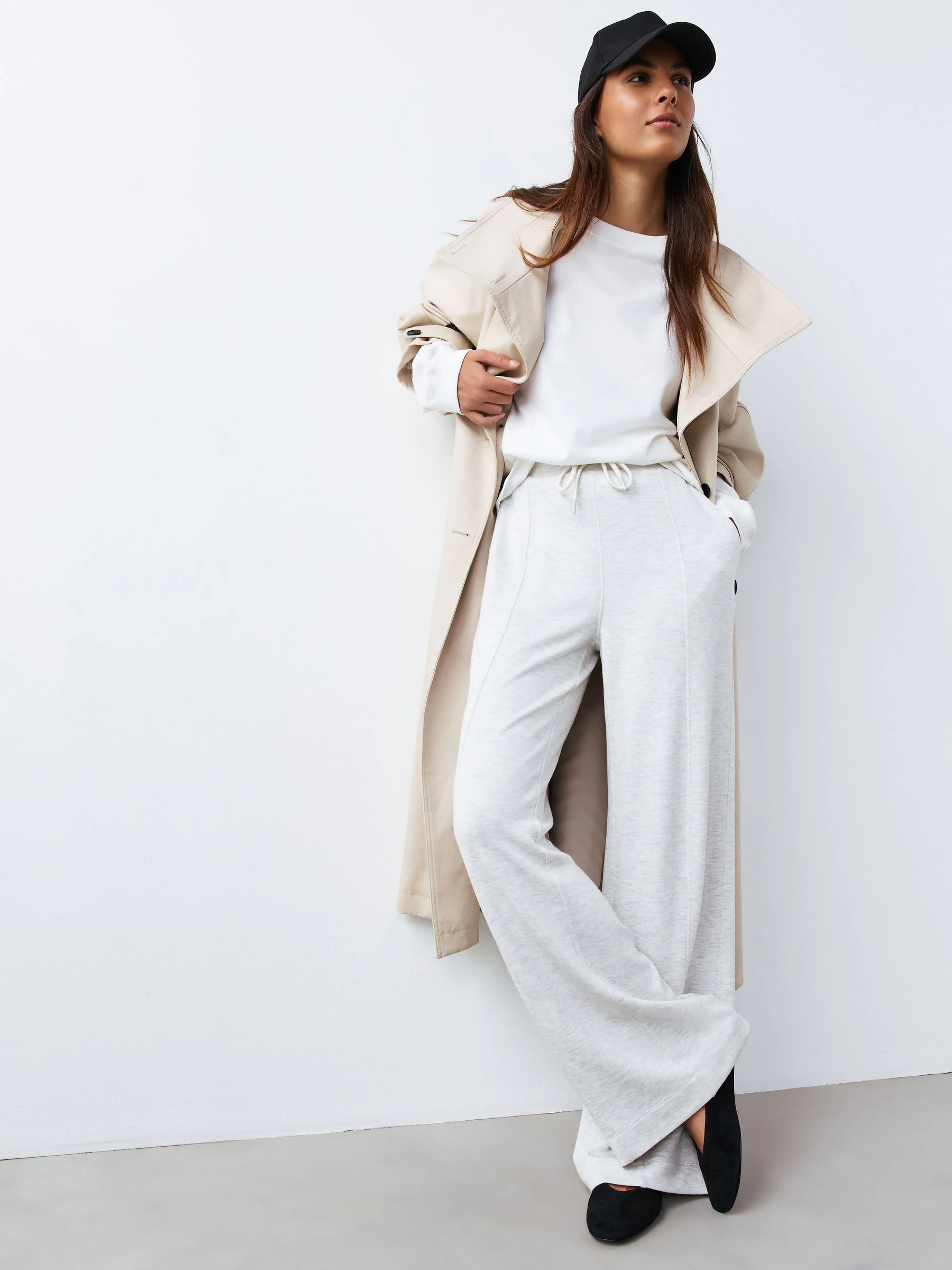 Black/Grey Jersey Wide Leg Joggers 2 Pack