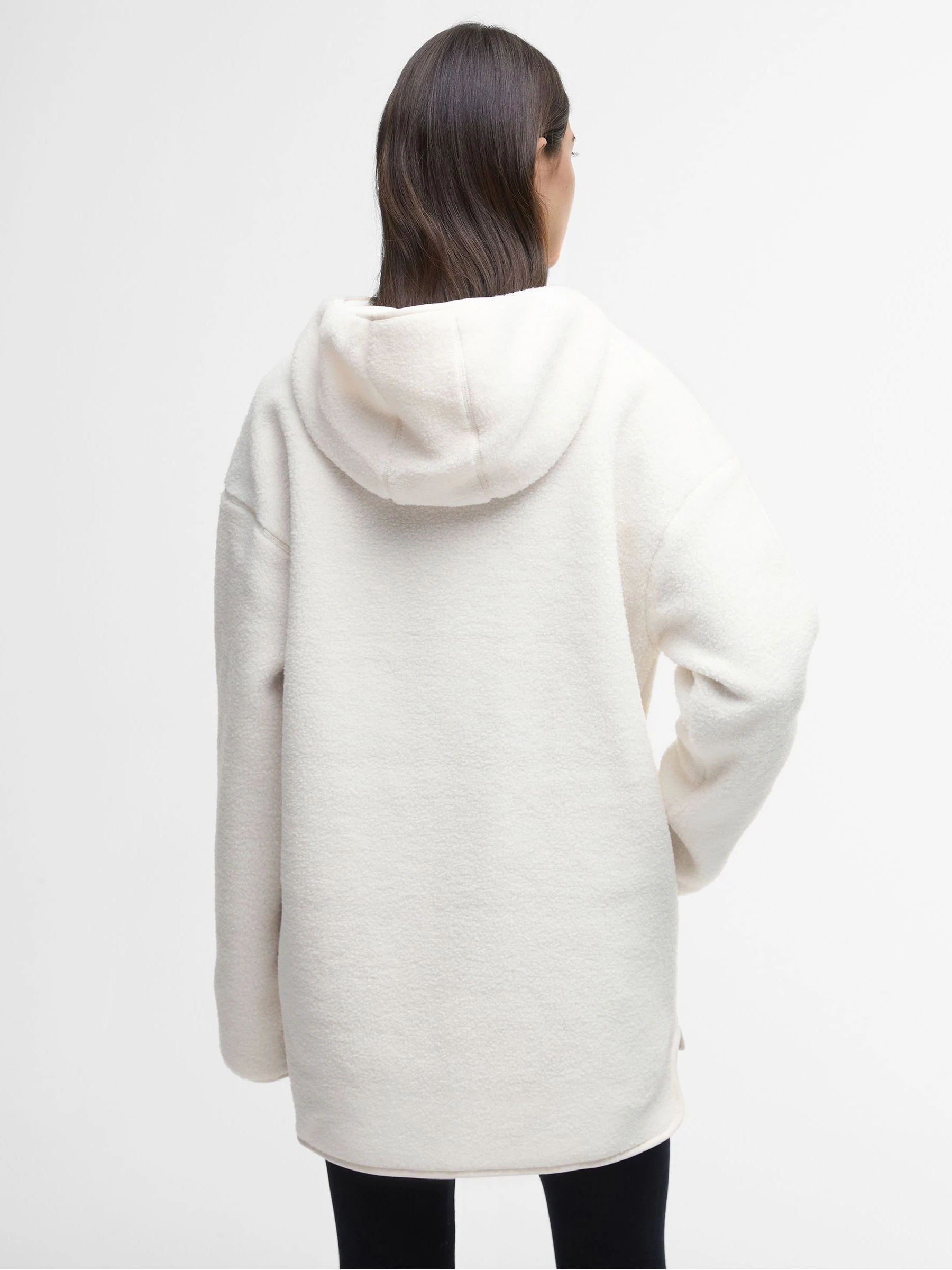 Barbour® International Cream Quarter Zip Fleece Hoodies