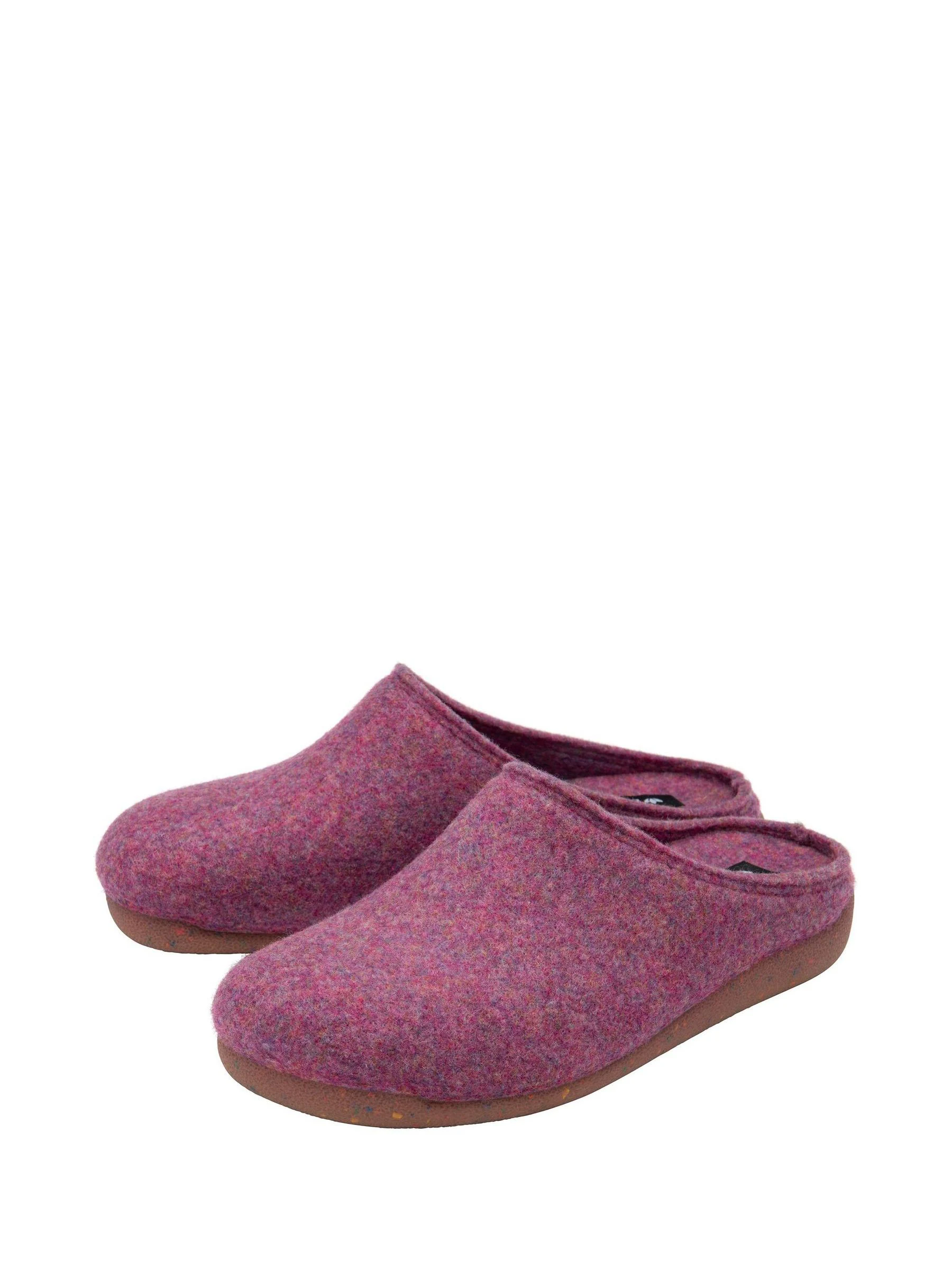 Lotus Purple Textile Mule Slippers