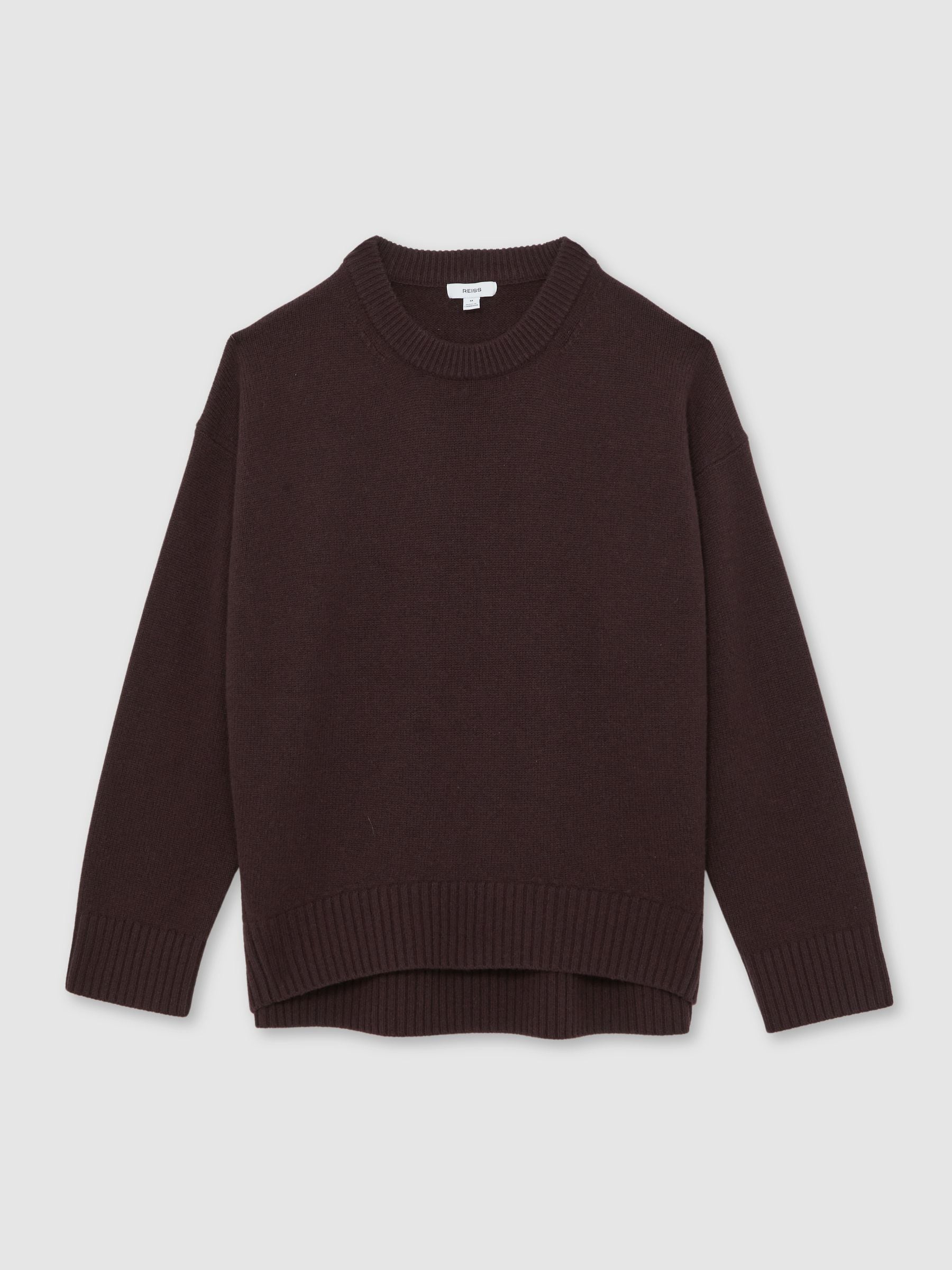 Reiss Plum Ella Wool-Cashmere Crew-Neck Jumper