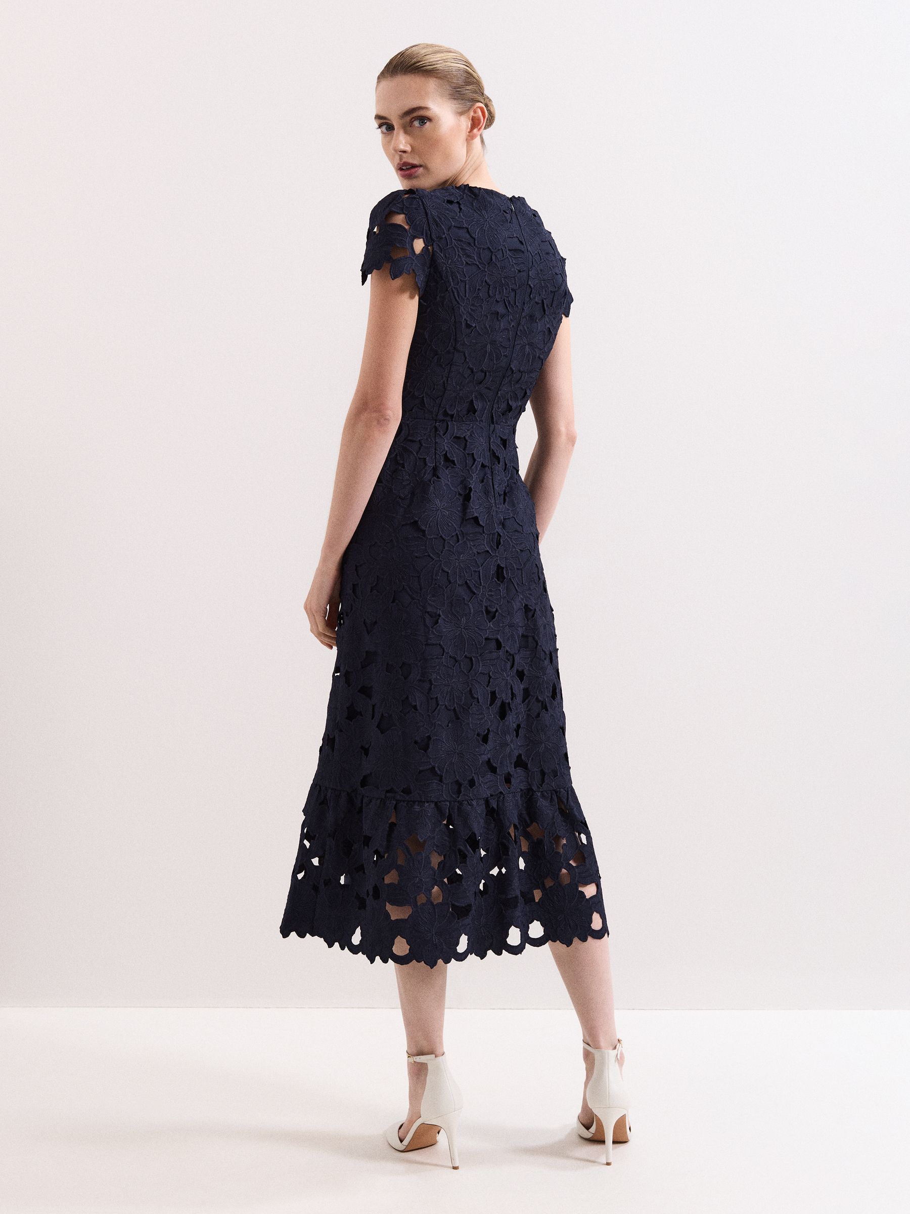 Phase Eight Blue Leilani Lace Dress