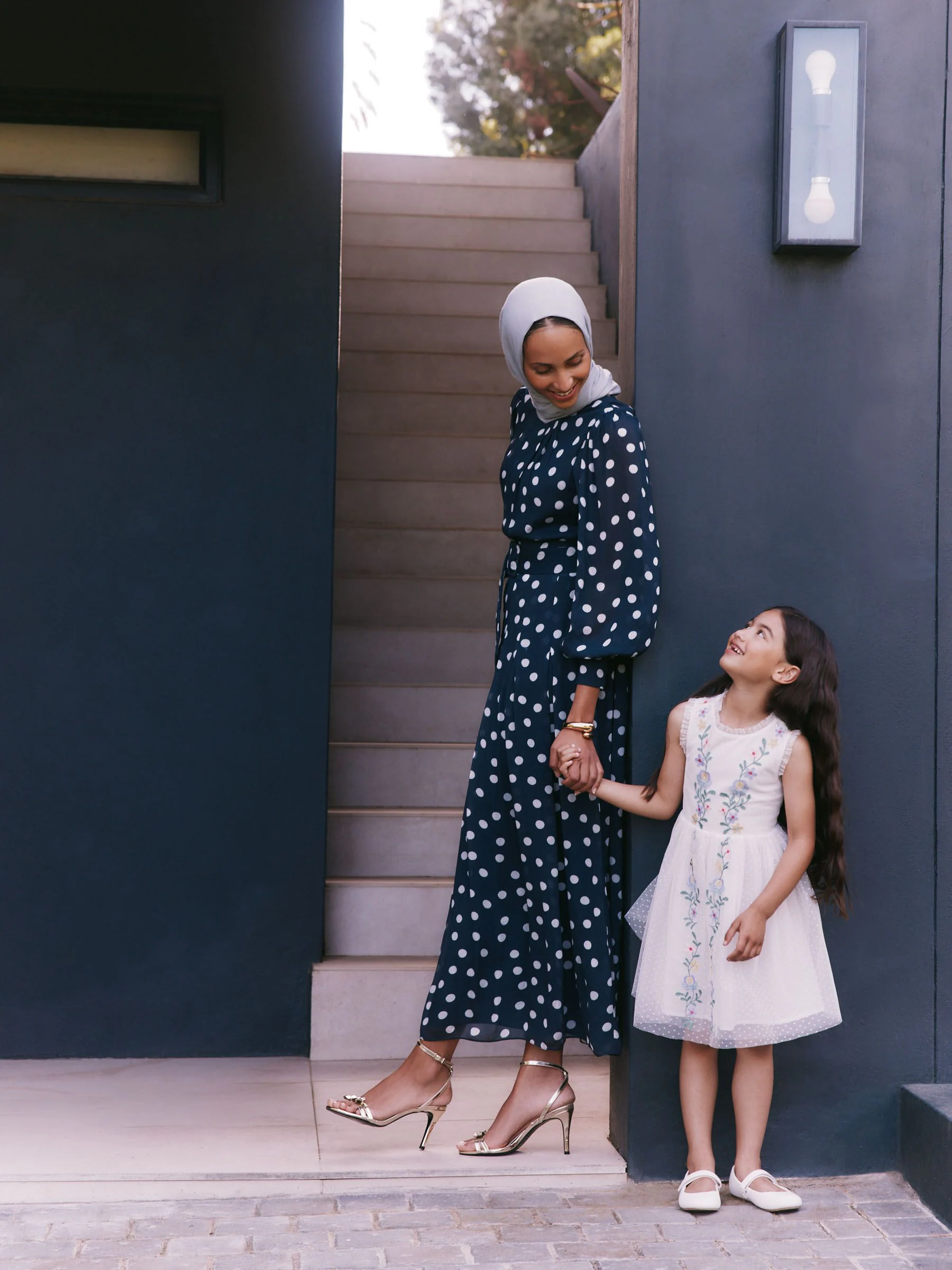 Boden Blue High Neck Occasion Dress