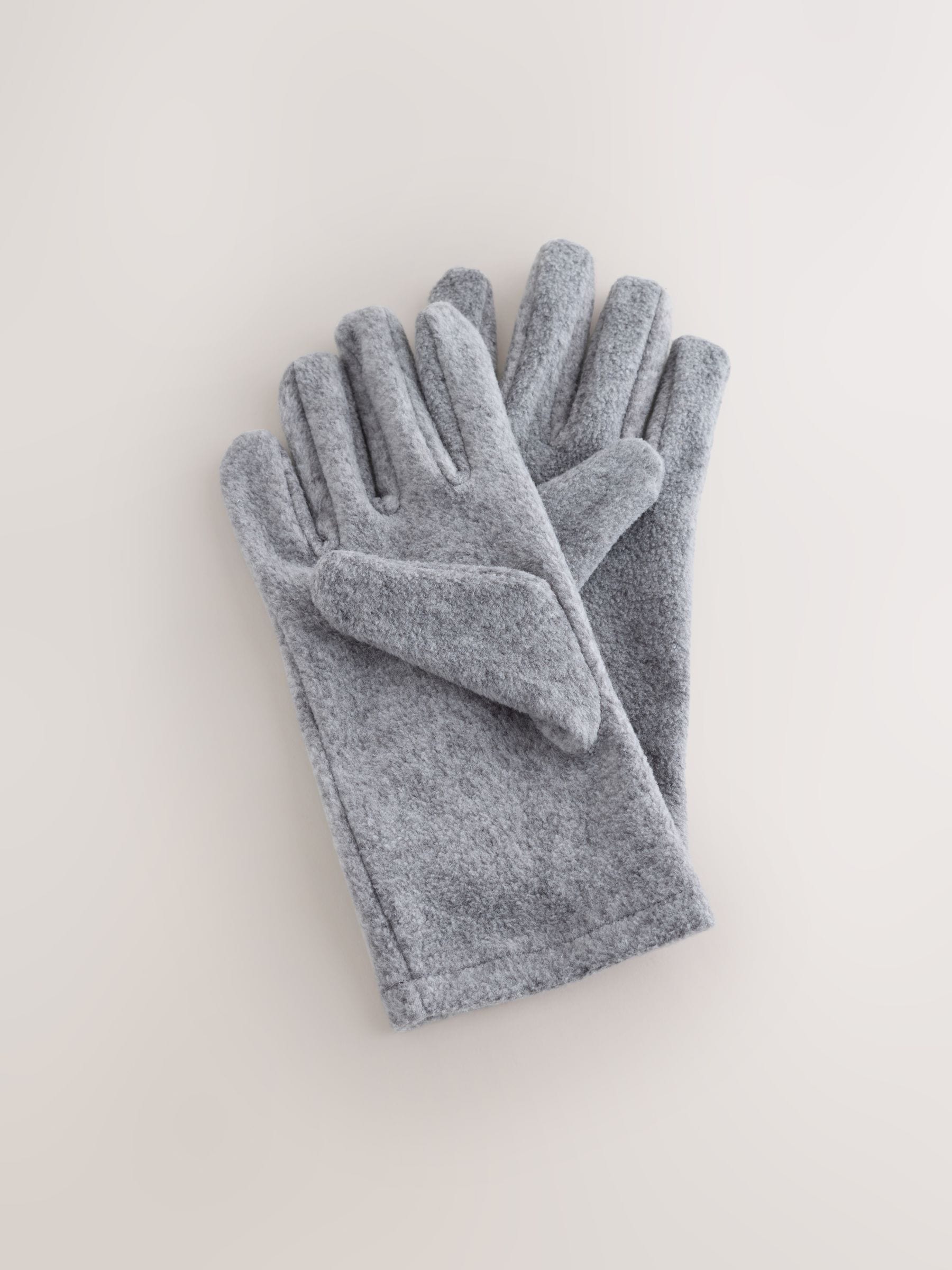 Grey Fleece Gloves