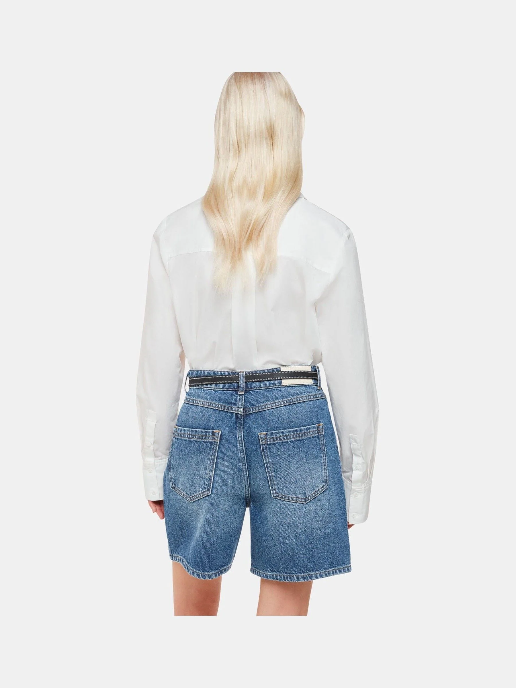 Whistles Blue Petite 100% Cotton Authentic Denim Shorts