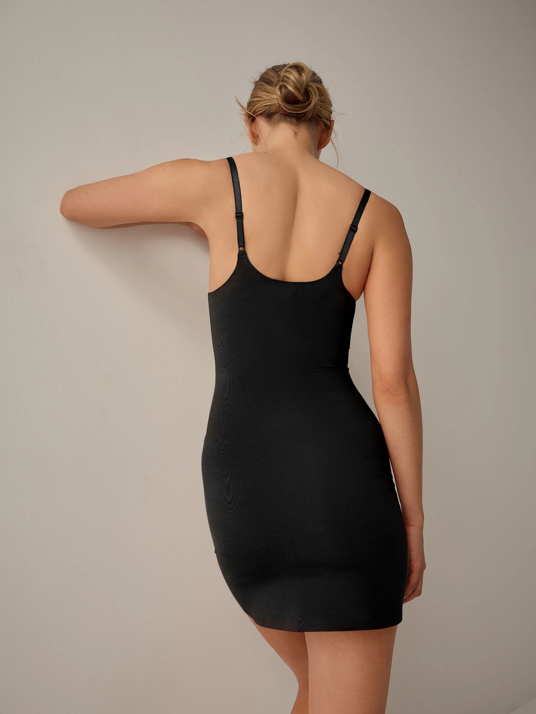 Black Shaping Medium Control Premium Cotton Wear Your Own Bra Slip