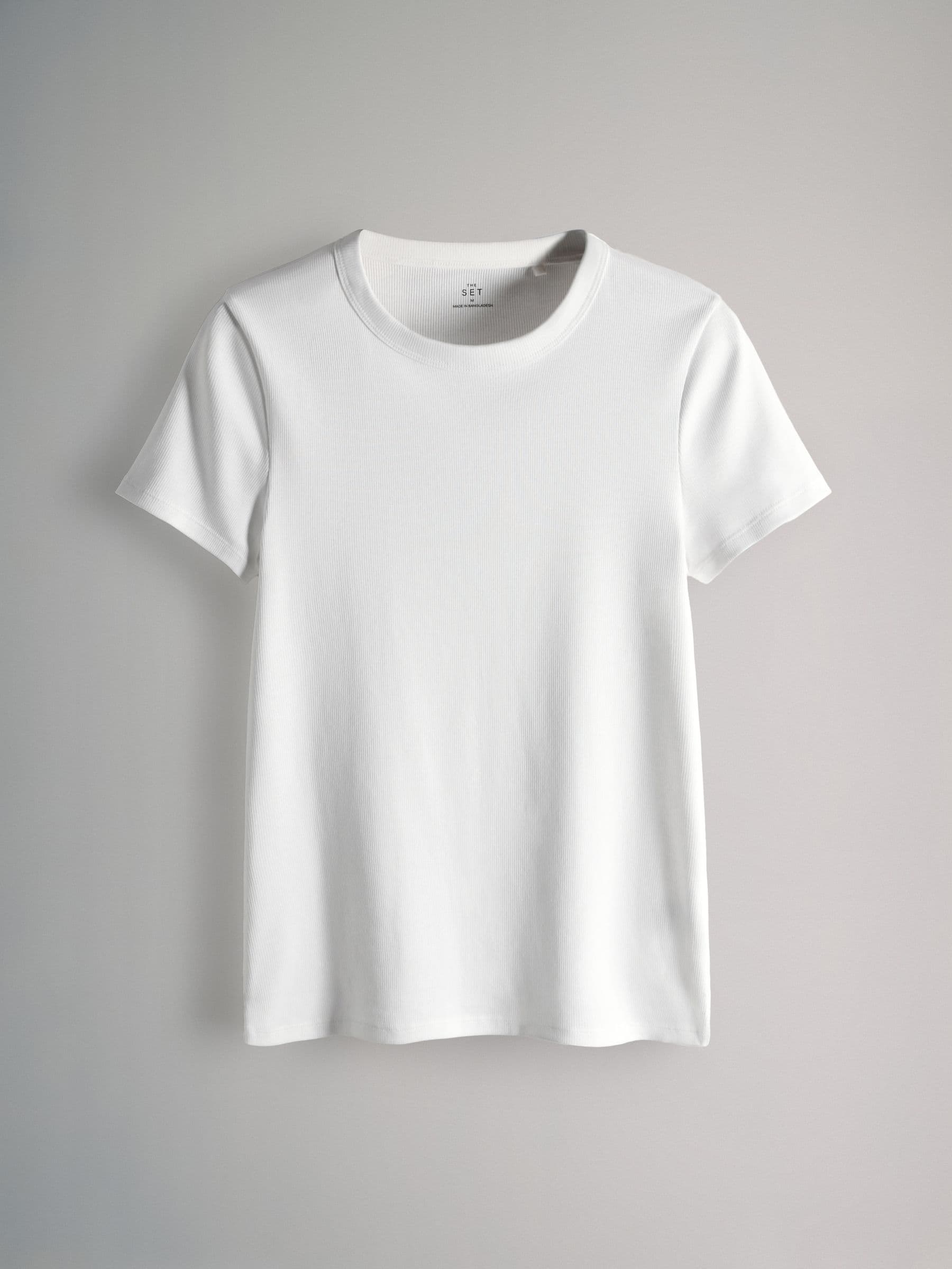 The Set 5 Pack Short Sleeve Ribbed T-Shirts Multi