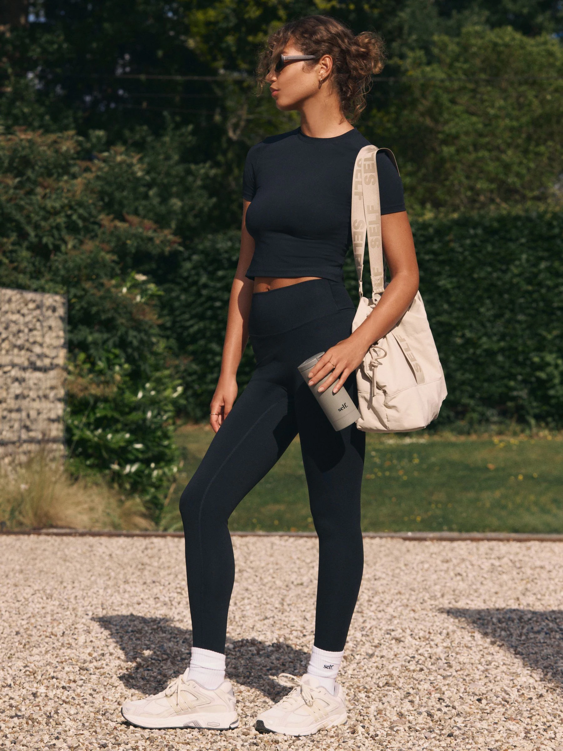 self. Black High Waist Leggings