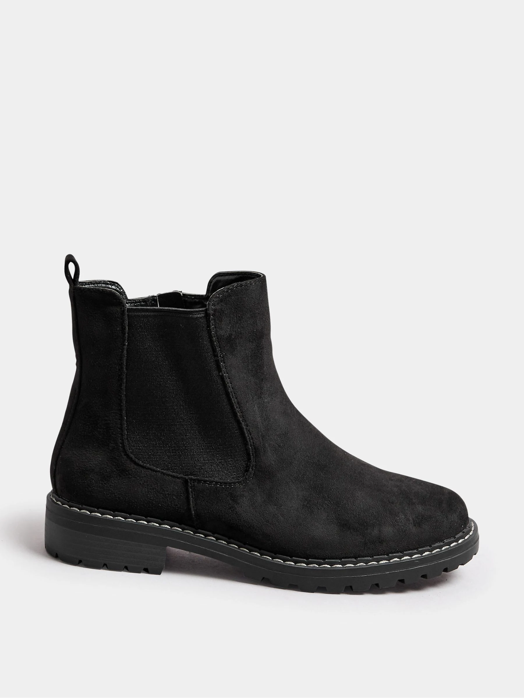 Yours Curve Black Extra-Wide Fit Casual Chelsea Boots