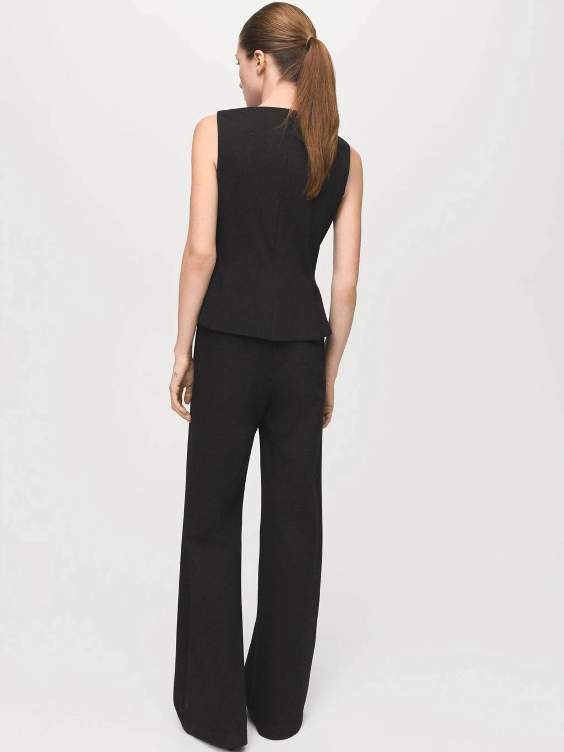 Mango Brown 2-in-1 Look Wide Leg Jumpsuit