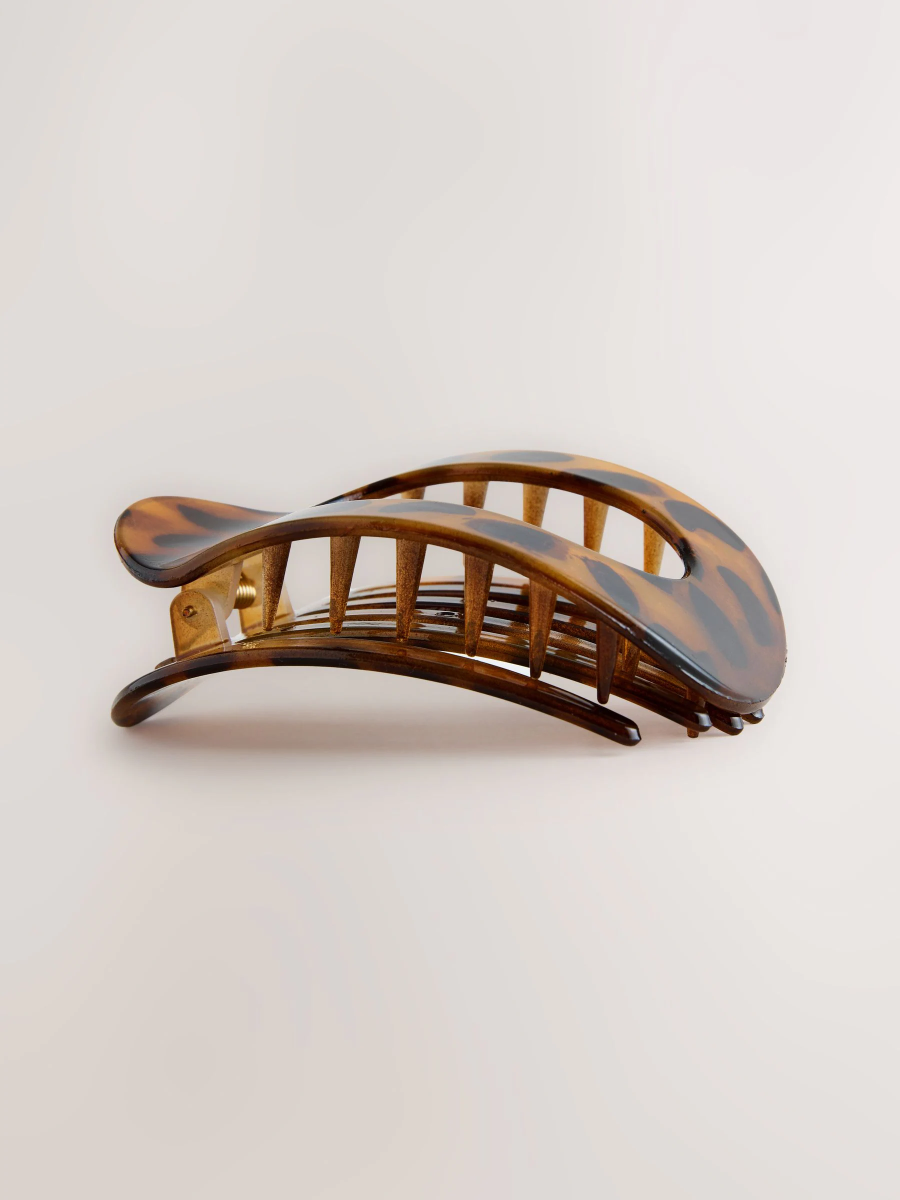 Tortoiseshell Brown Flat Hair Claw Clip