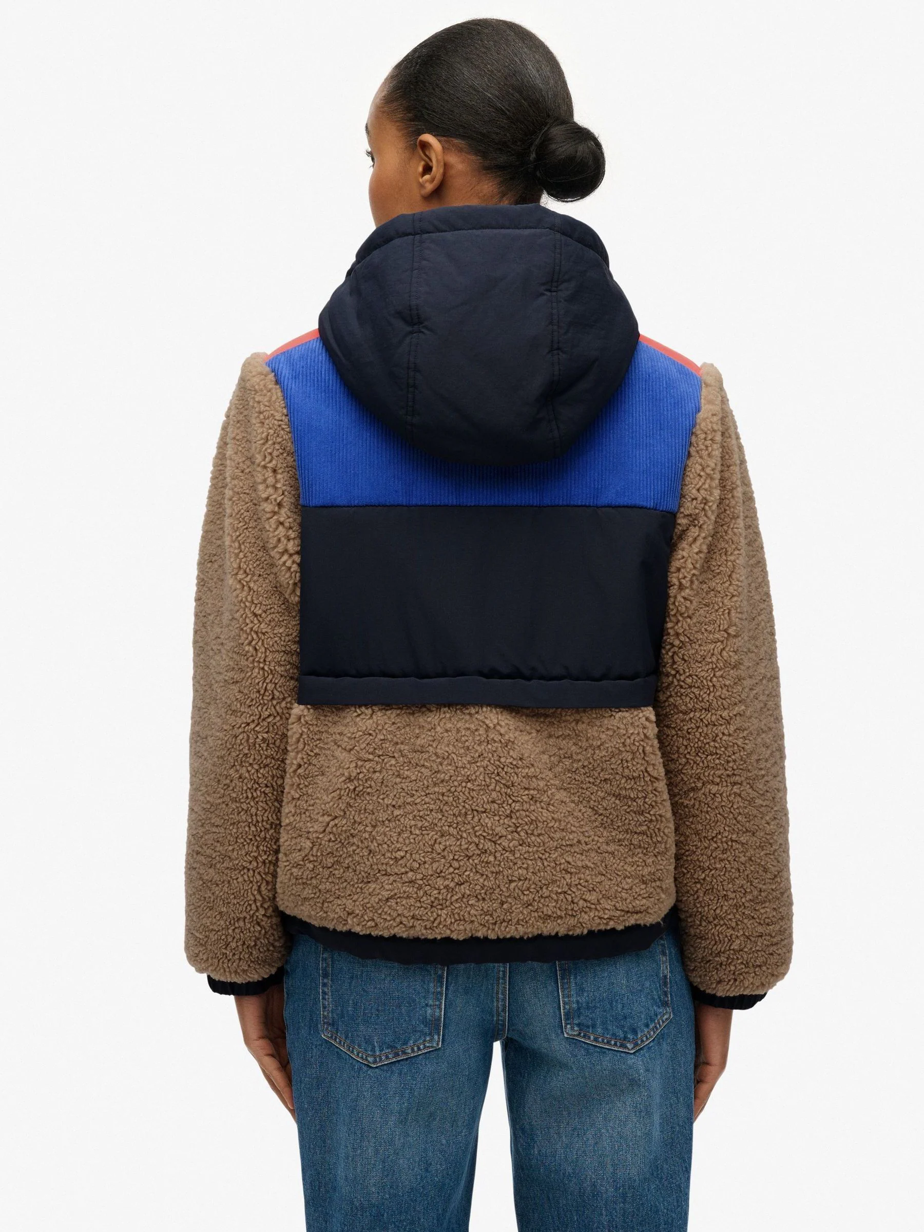 Superdry Grey Hooded Fleece Jacket