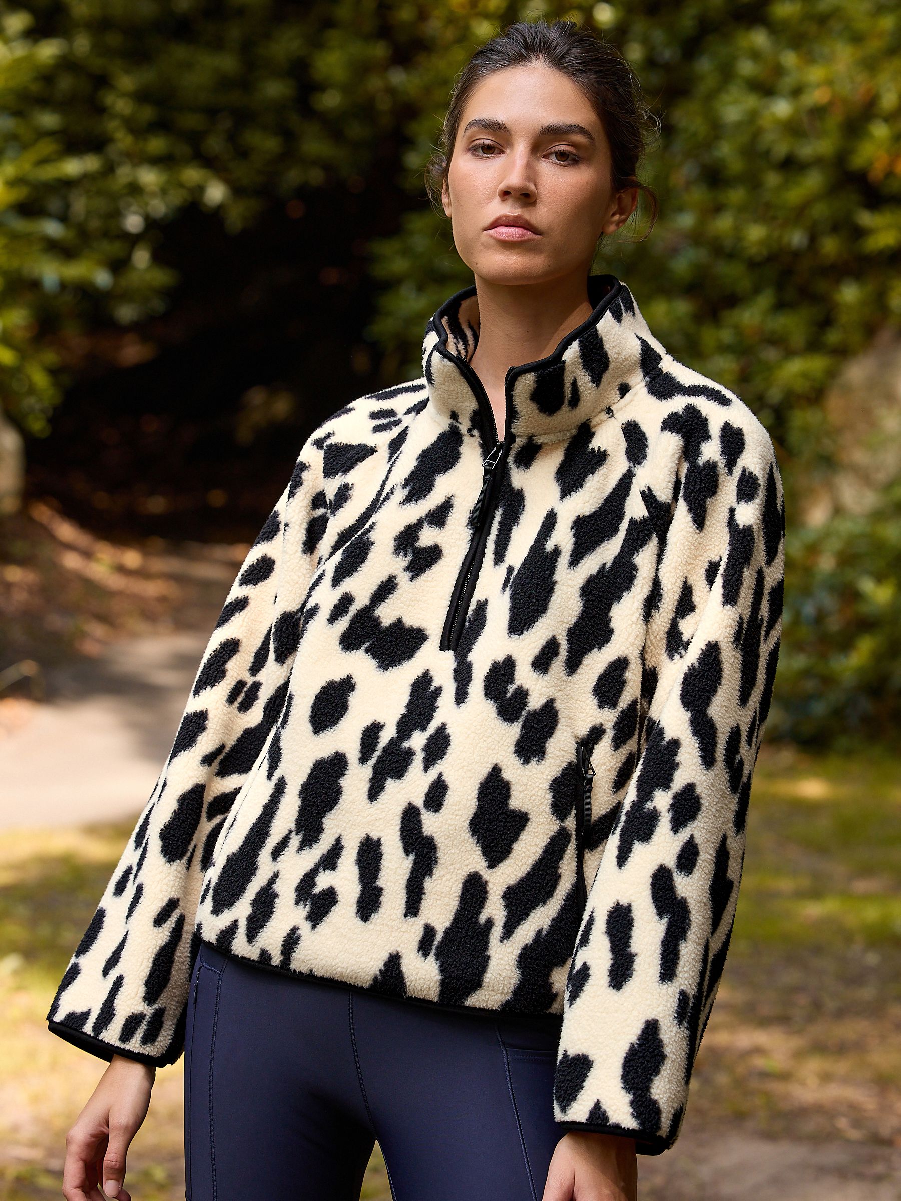 Animal Print Active Printed Borg Jacket