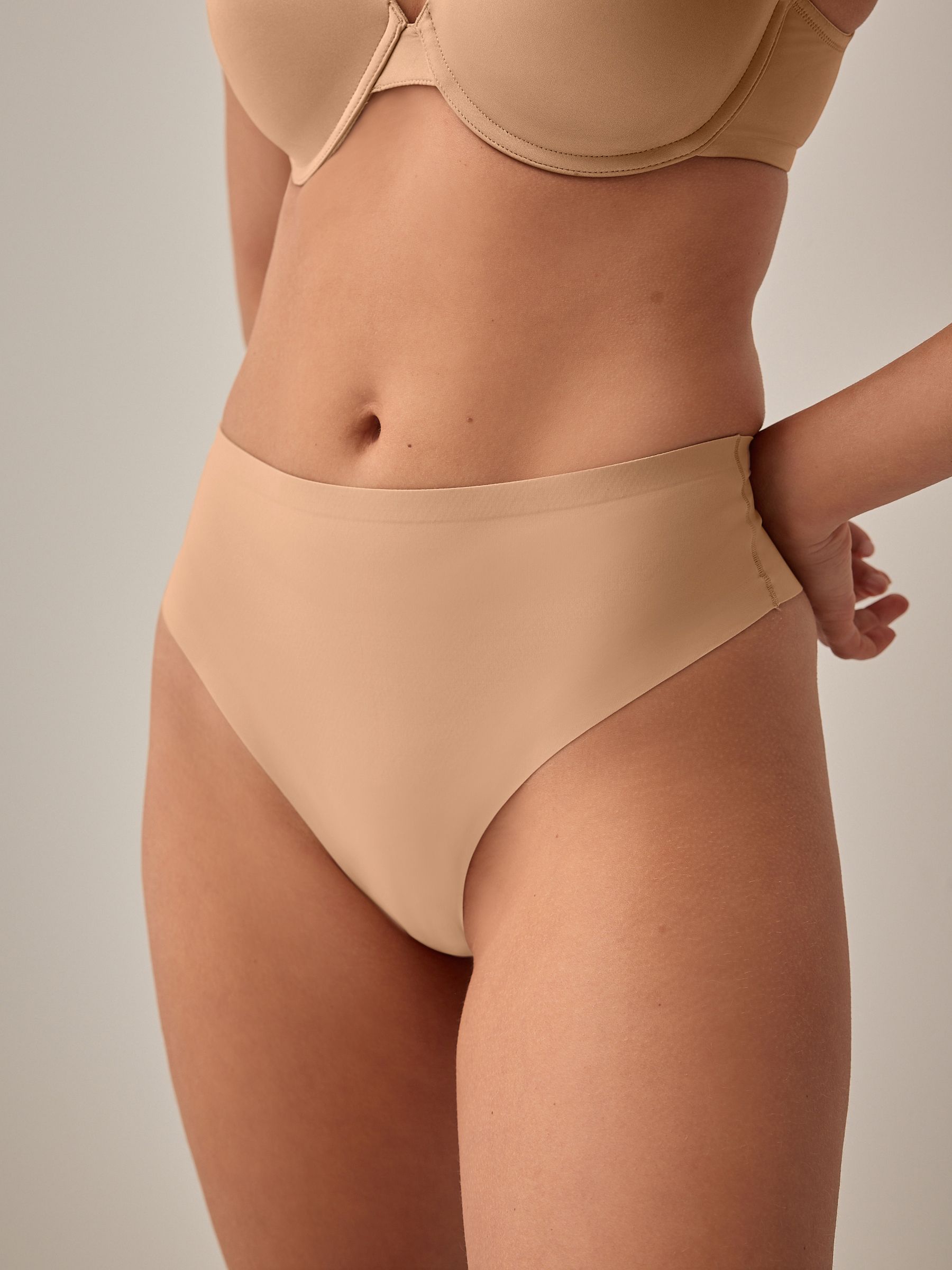 Praline Nude High Rise High Leg No VPL Tummy Control Shaping Knickers