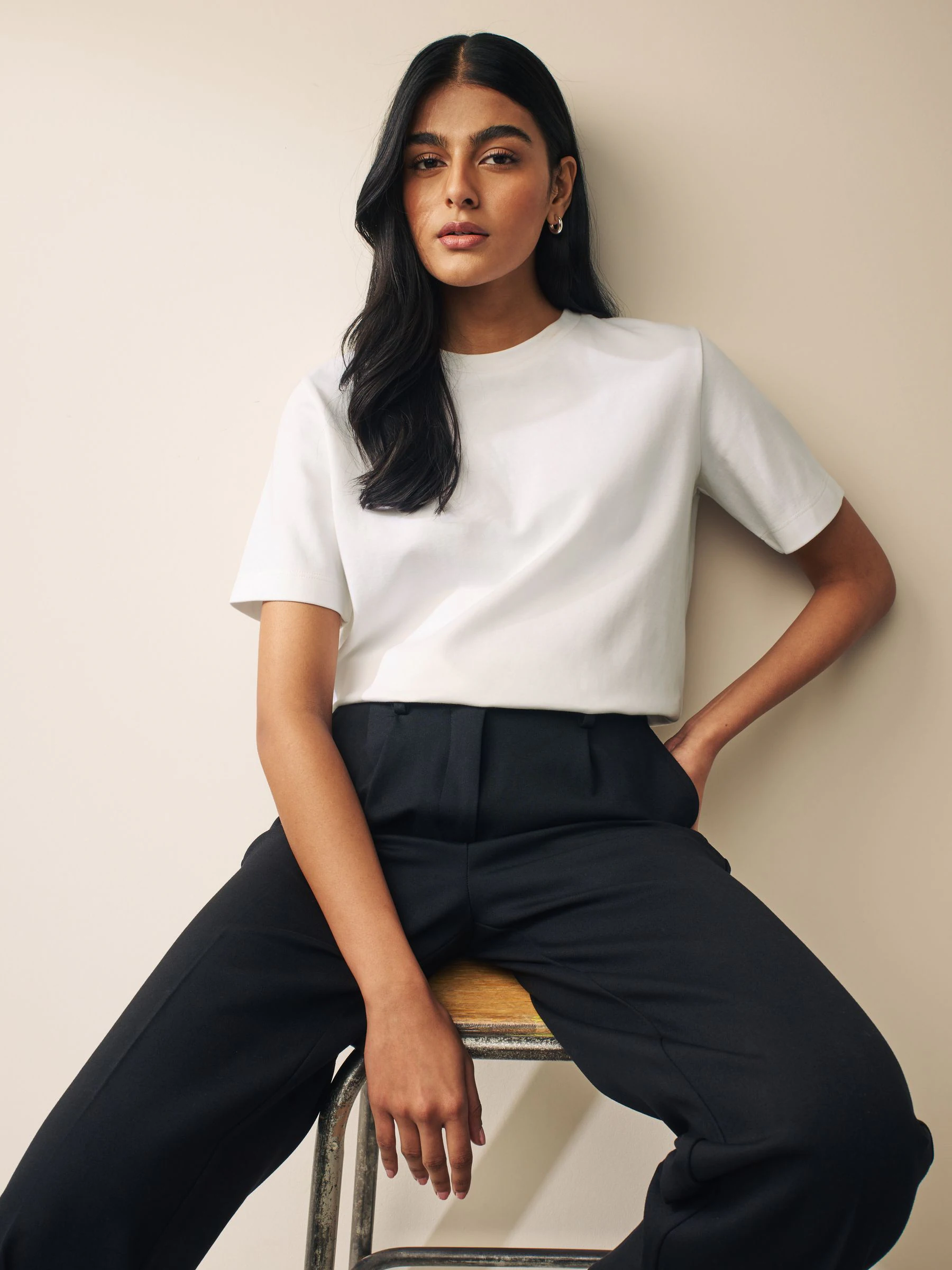 Black/White Short Sleeve Heavyweight T-Shirts 2 Pack