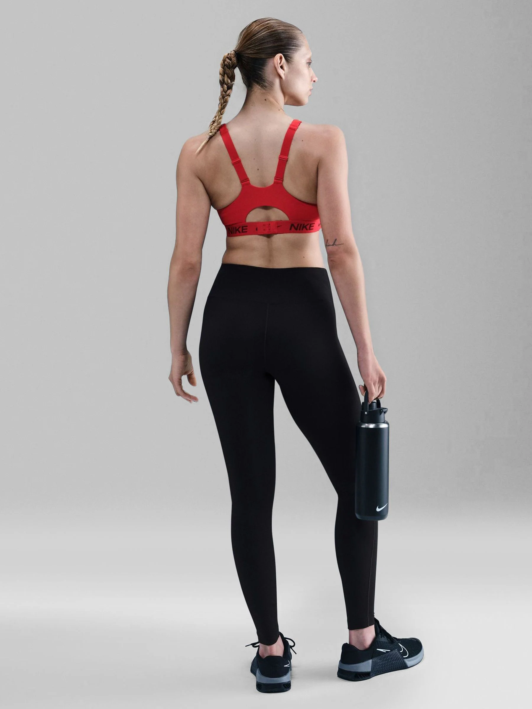 Nike Black One Seamless Front High Waisted Full Length Leggings