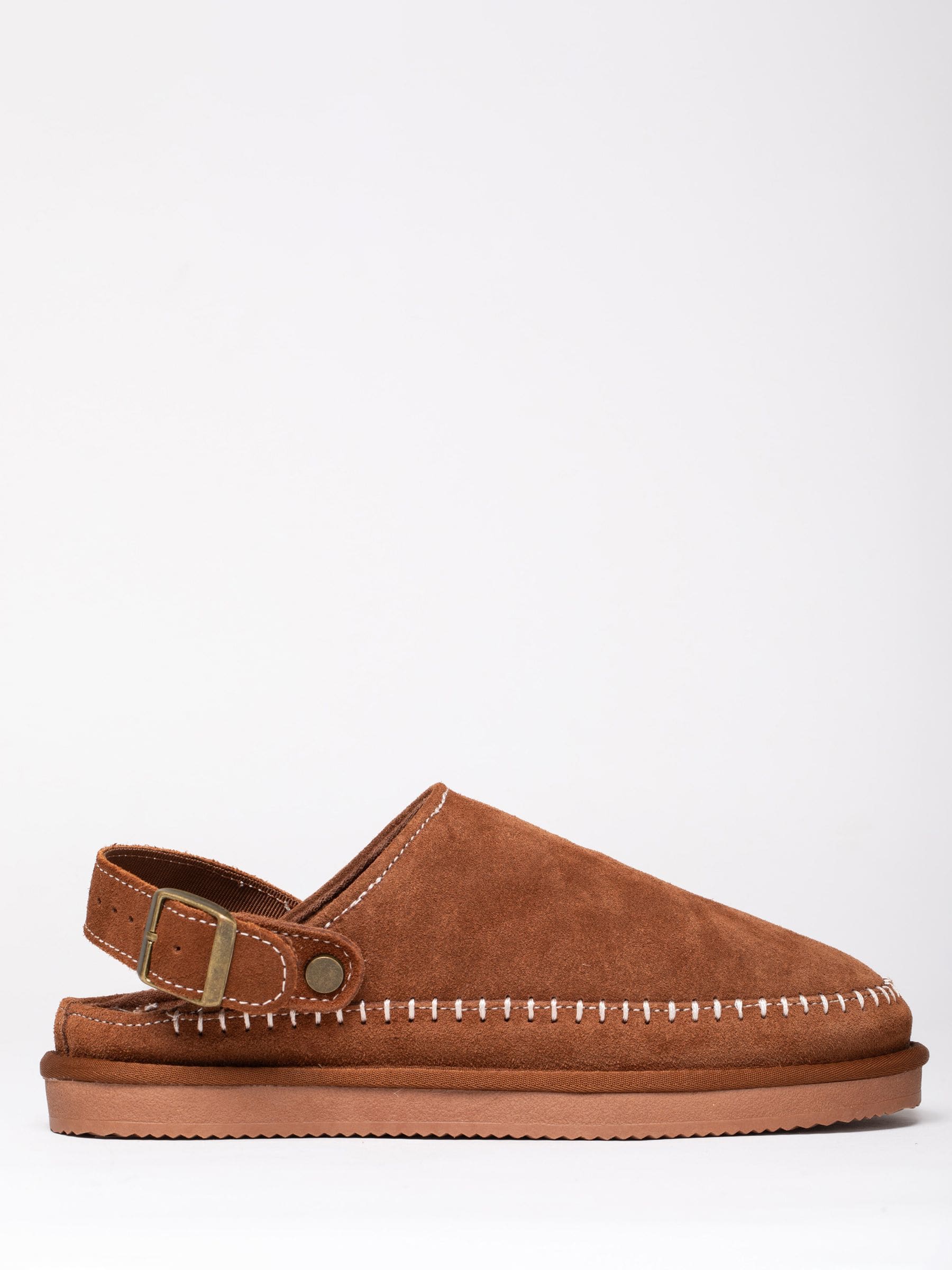 Lakeland Leather Brown Sheepskin Slider Clog Slippers