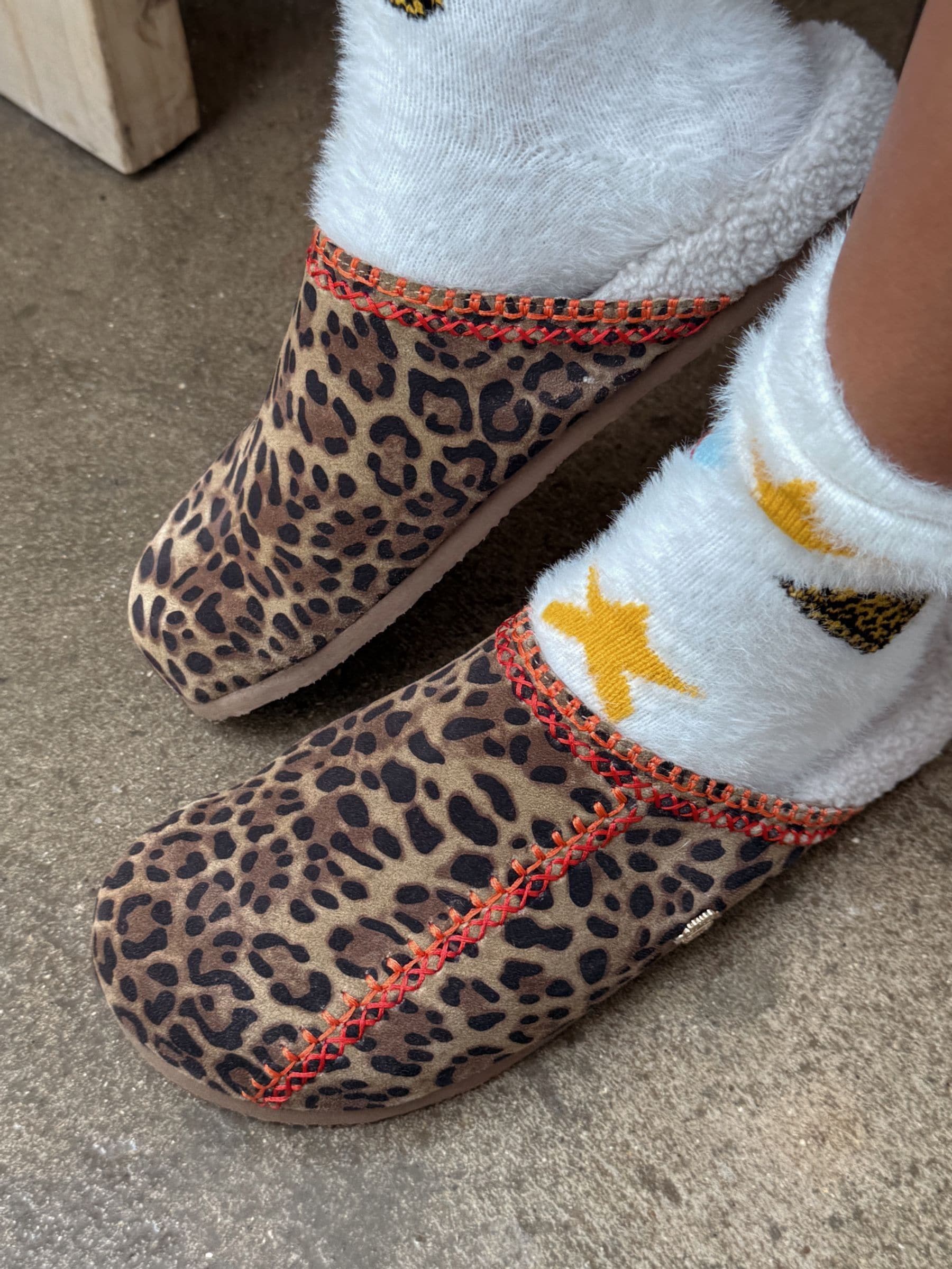 Never Fully Dressed Brown Leopard Print Mule Slippers