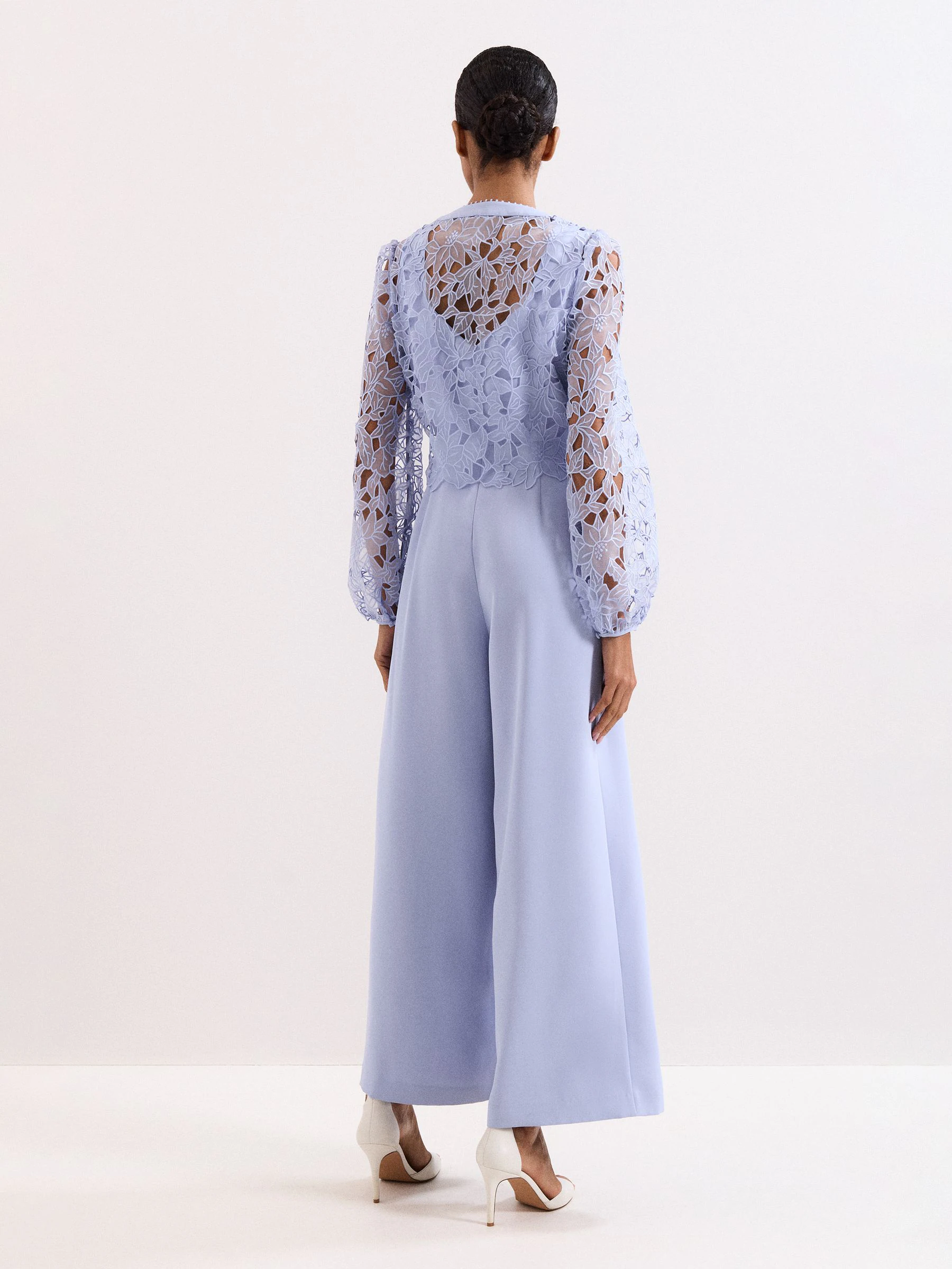 Phase Eight Blue Winona Lace Jumpsuit