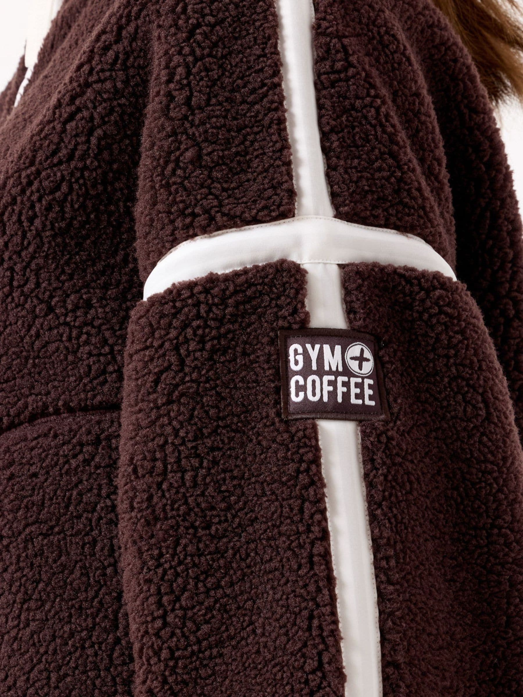 Gym + Coffee Brown Industry Half Zip Fleece