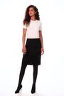 Roman Black Pull On Stretch Elastic Waist Pencil Skirt