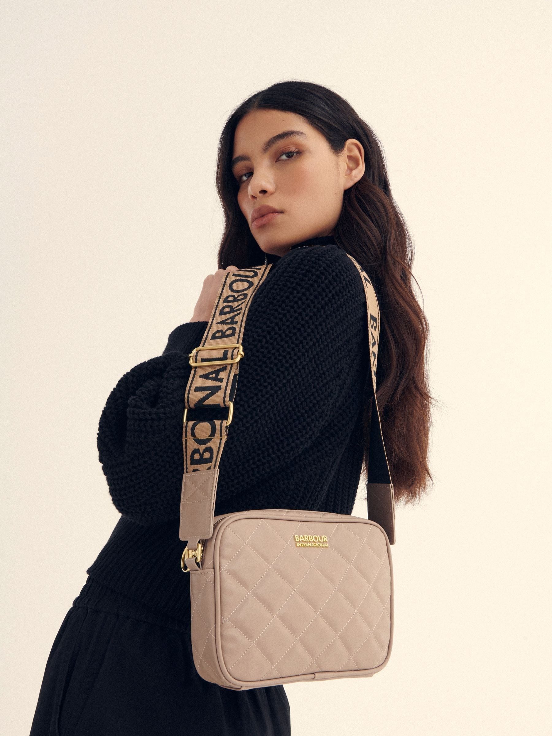 Barbour® International Nude Quilted Sloane Crossbody Bag