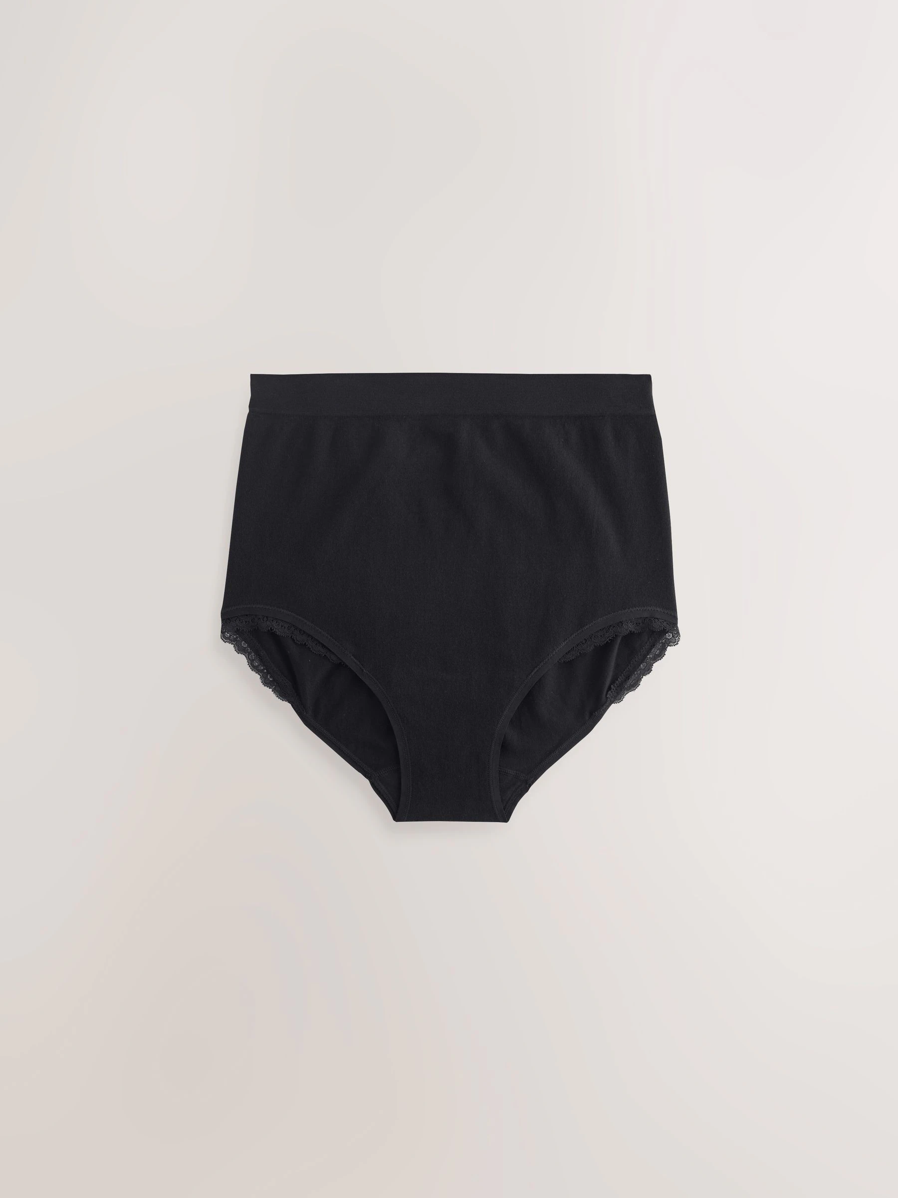 Seraphine Black Cotton Rib Jersey Maternity & Postpartum Briefs 5 Pack