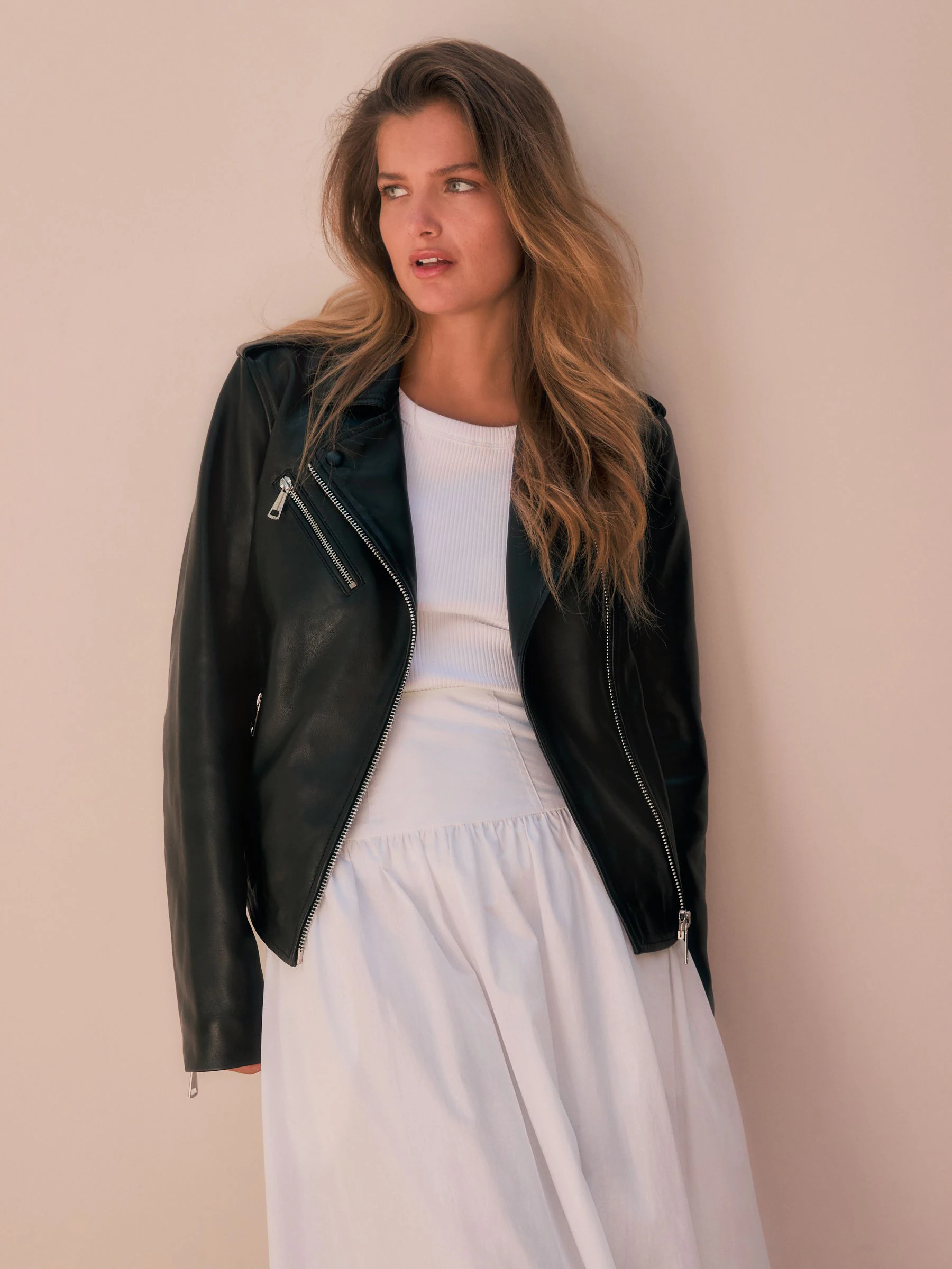 Black N. Premium Real Leather Biker Jacket