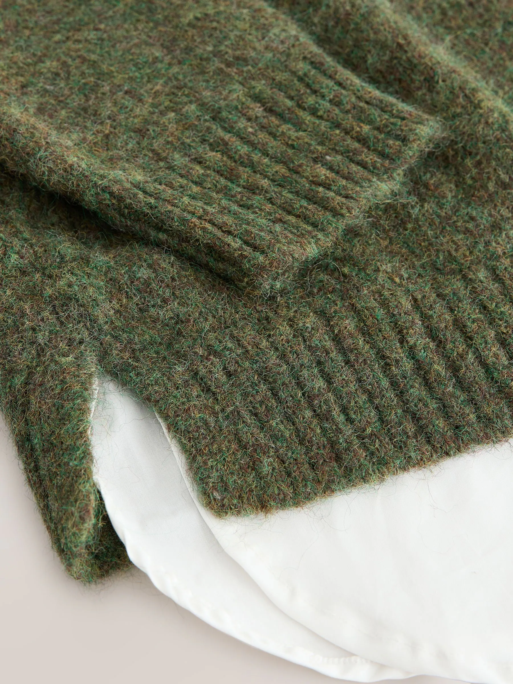 Green Layered Shirt Poncho