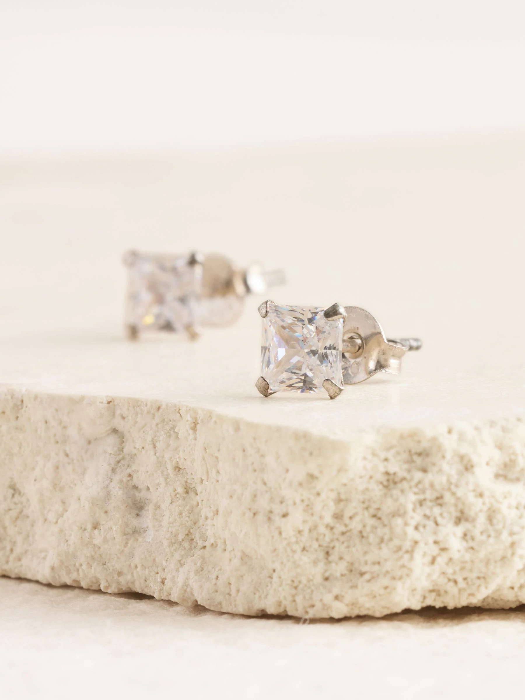 Sterling Silver Cubic Zirconia Stud Earrings