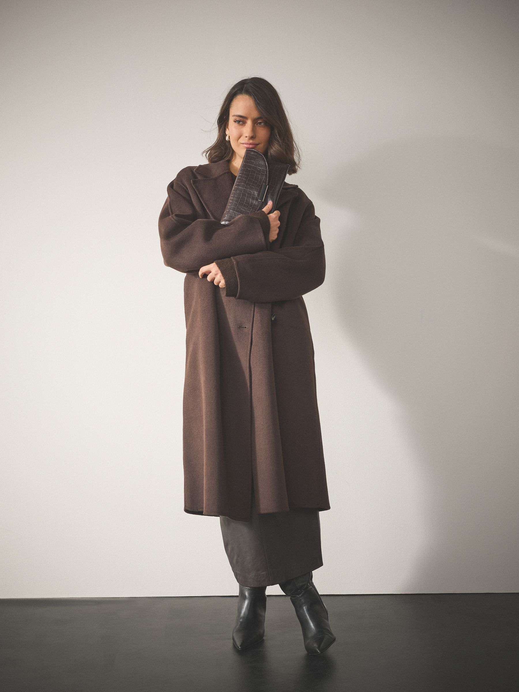 Chocolate Brown Clutch Bag