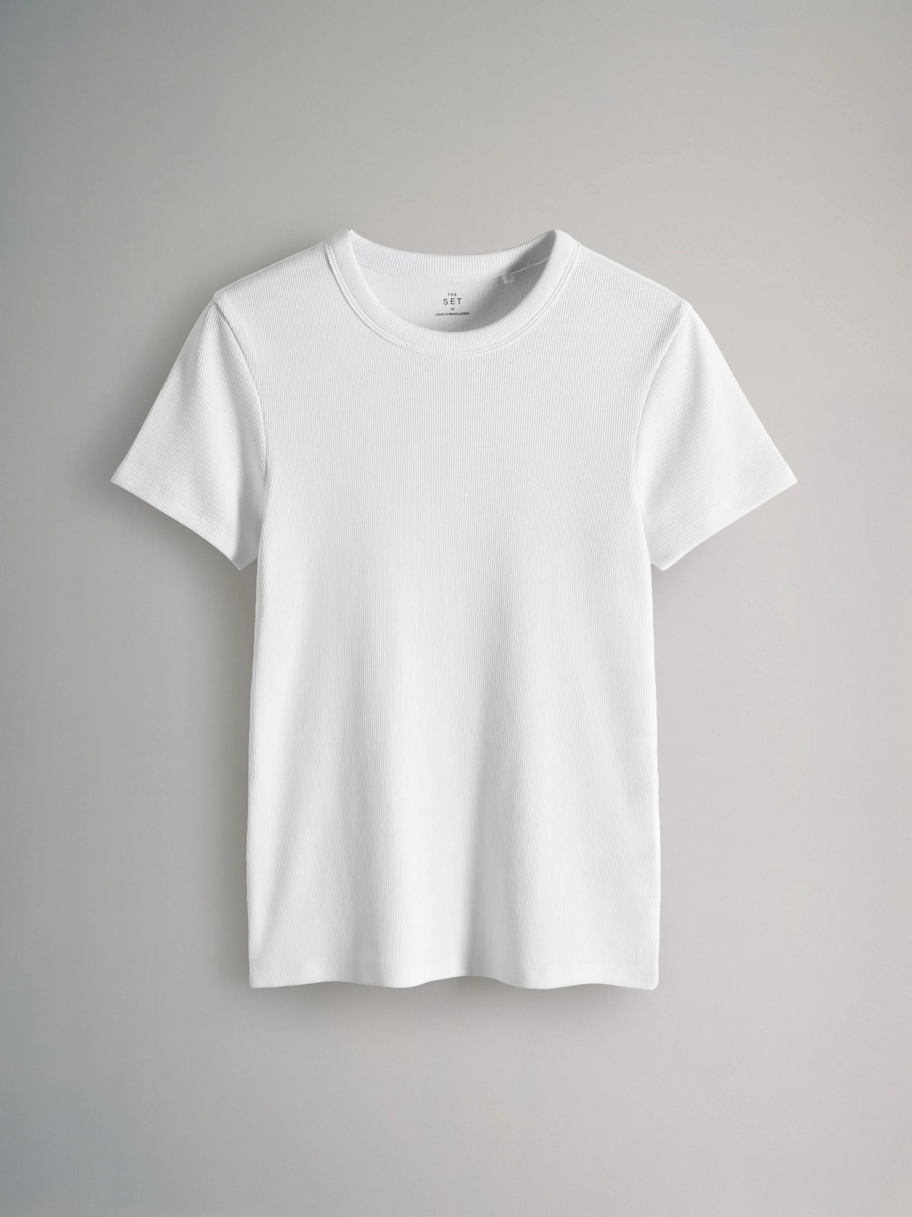 The Set 5 Pack Short Sleeve Ribbed T-Shirts Taupe Brown/Light Brown/Blue/Light Blue/Cream