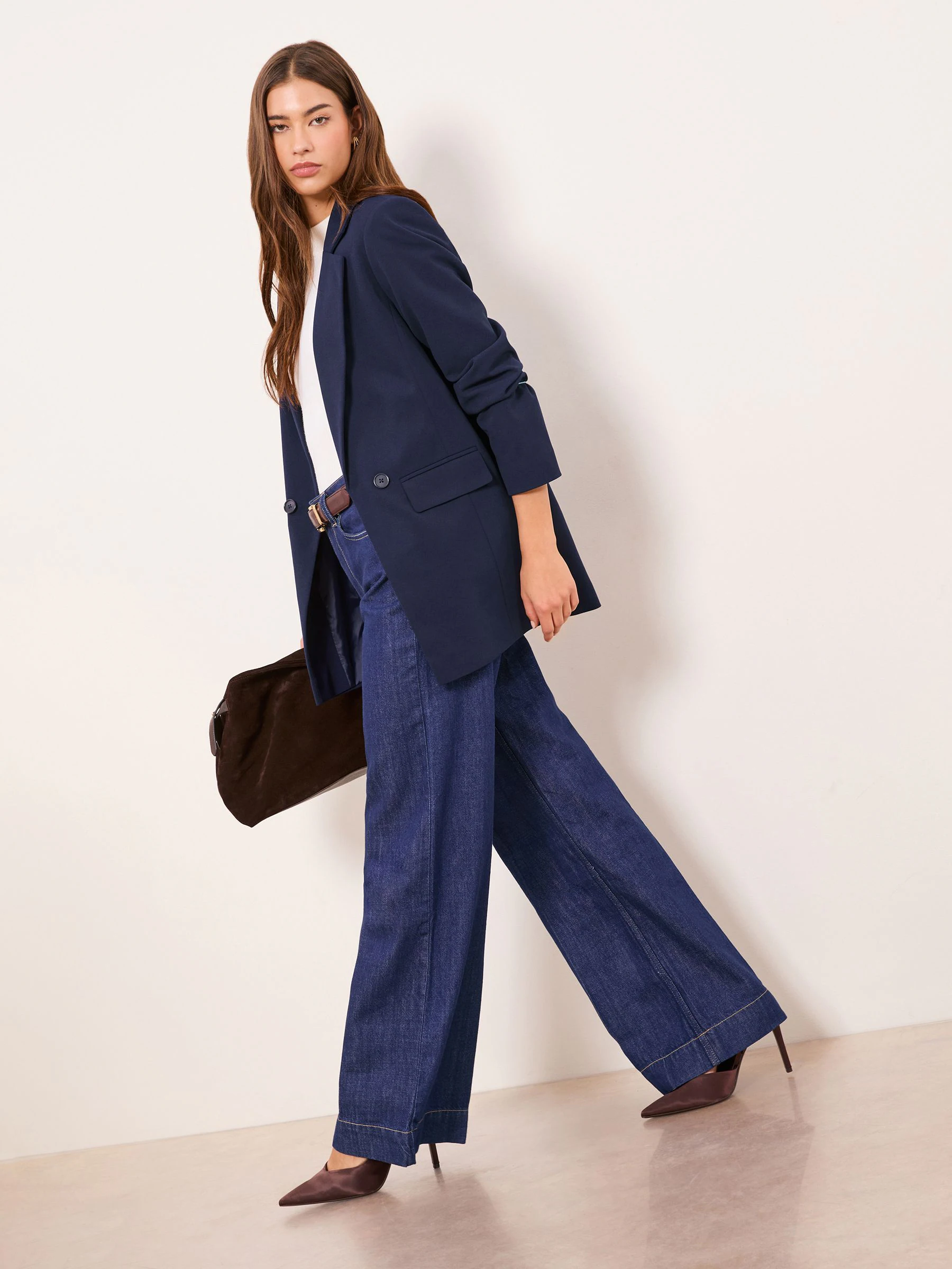 Lipsy Navy Blue Relaxed Blazer