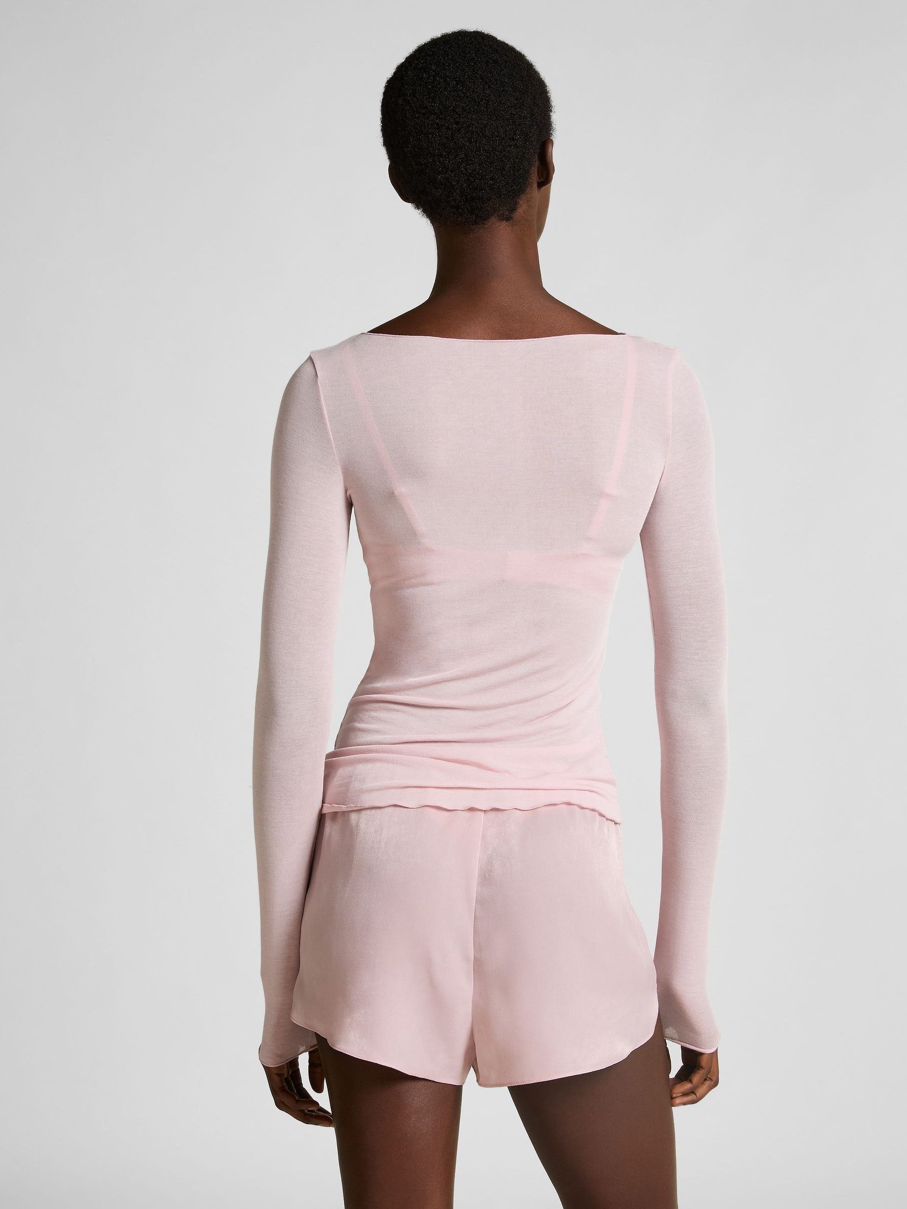 Hunkemoller Supersoft Boatneck Base Layer T-Shirt With Cashmere