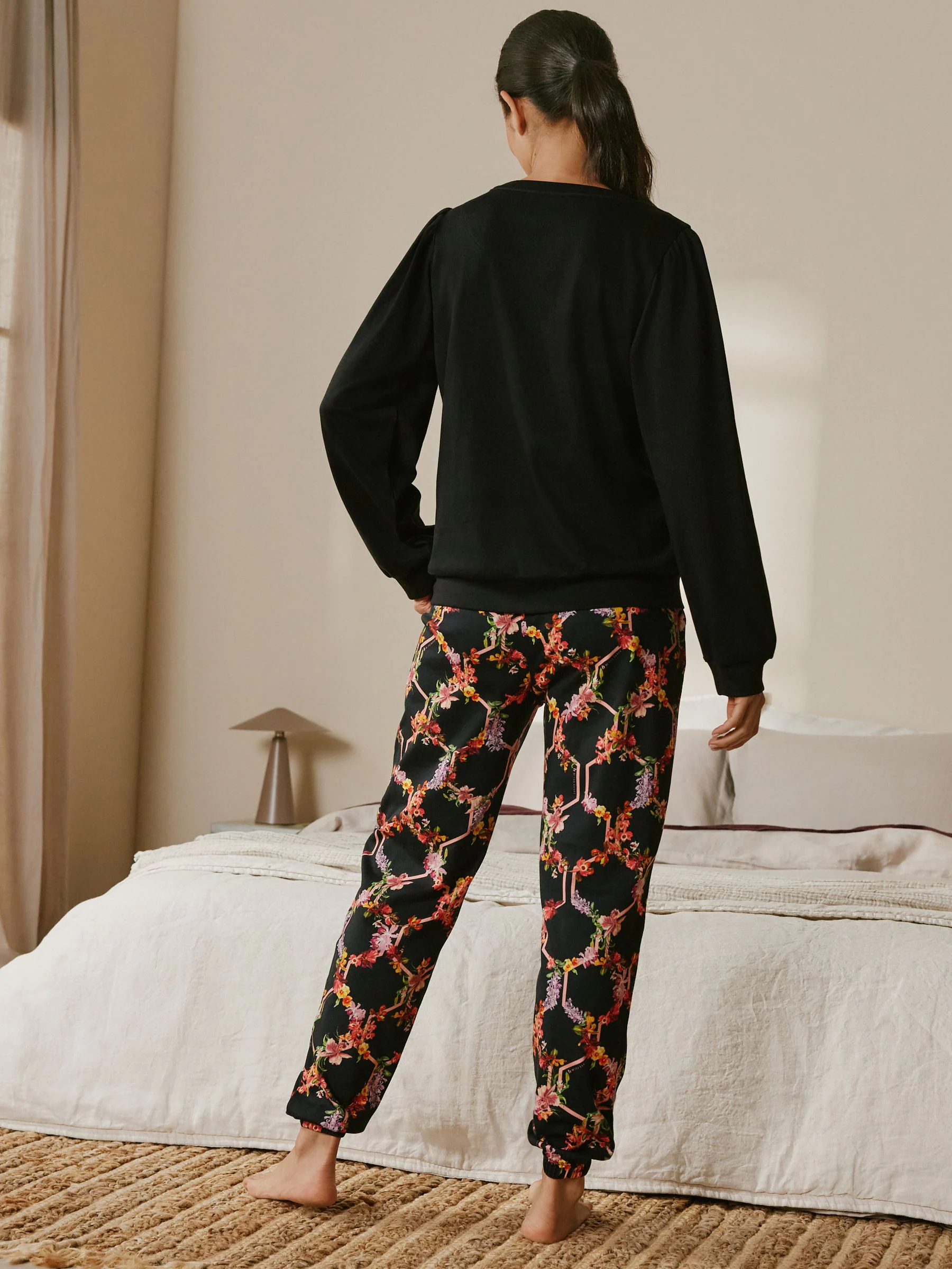 B by Ted Baker Black Floral Black Pyjamas