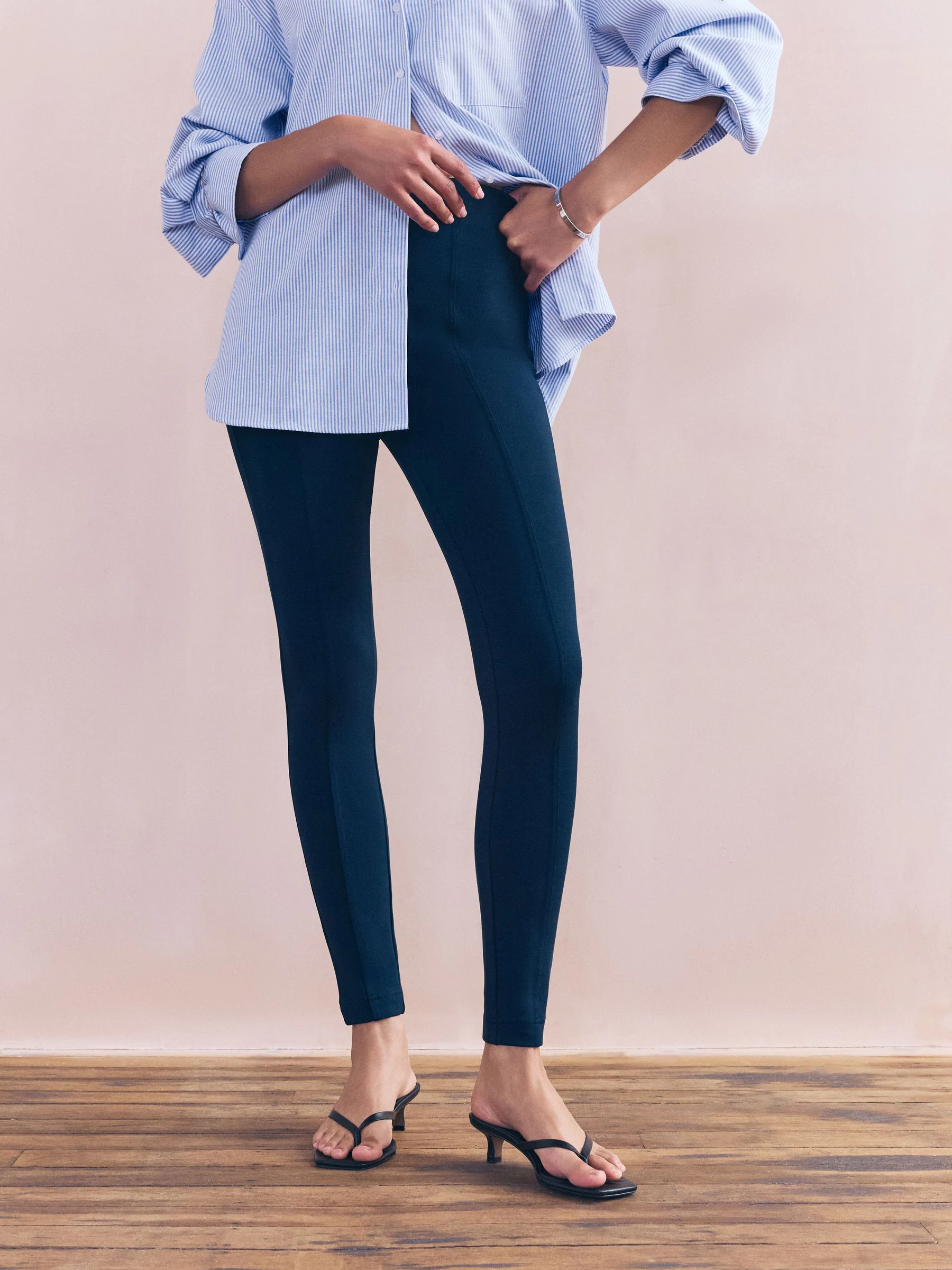 Navy Ponte Leggings