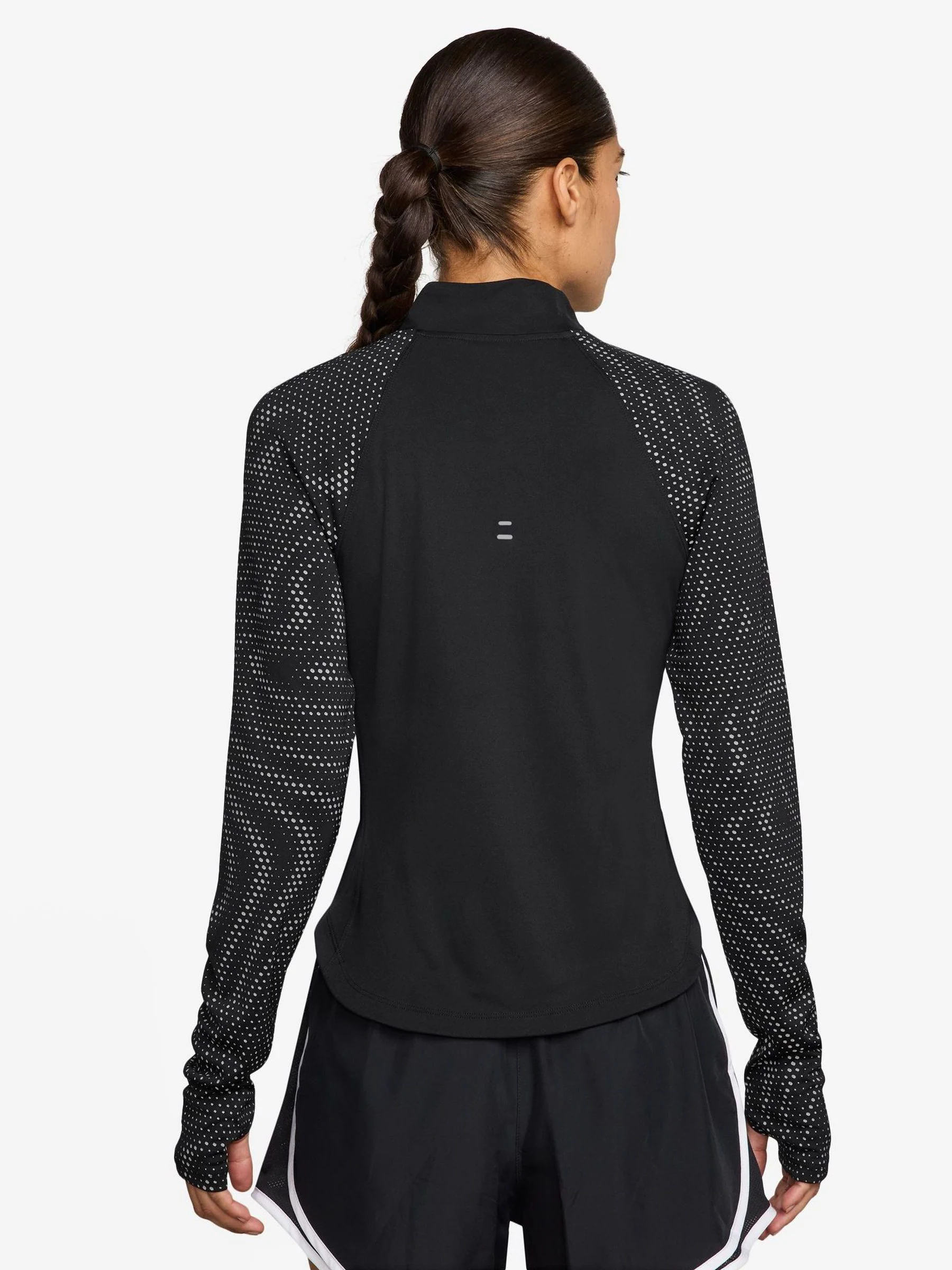 Nike Black Tempo Reflective DriFIT 1/2 Zip Running Sweatshirt