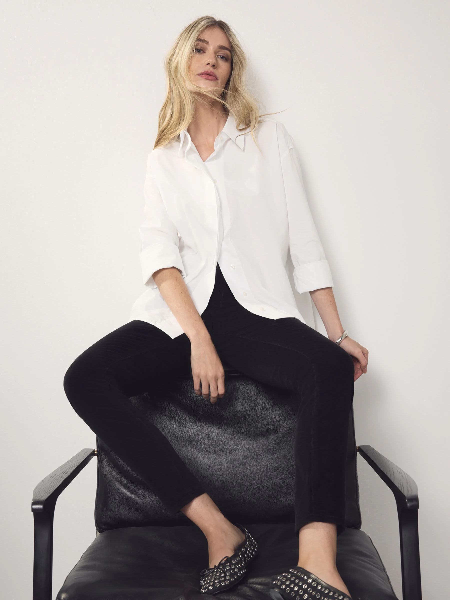 Black Slim Velvet Cord Jeans