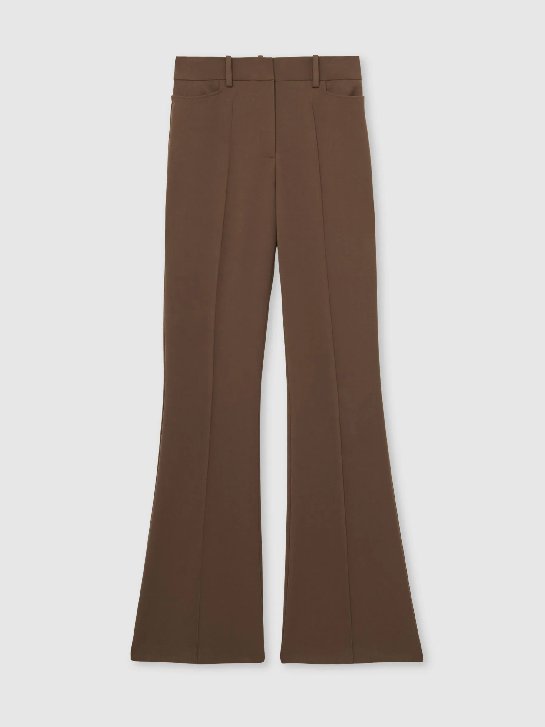 Reiss Mink Neutral Gabi Flared Suit Trousers