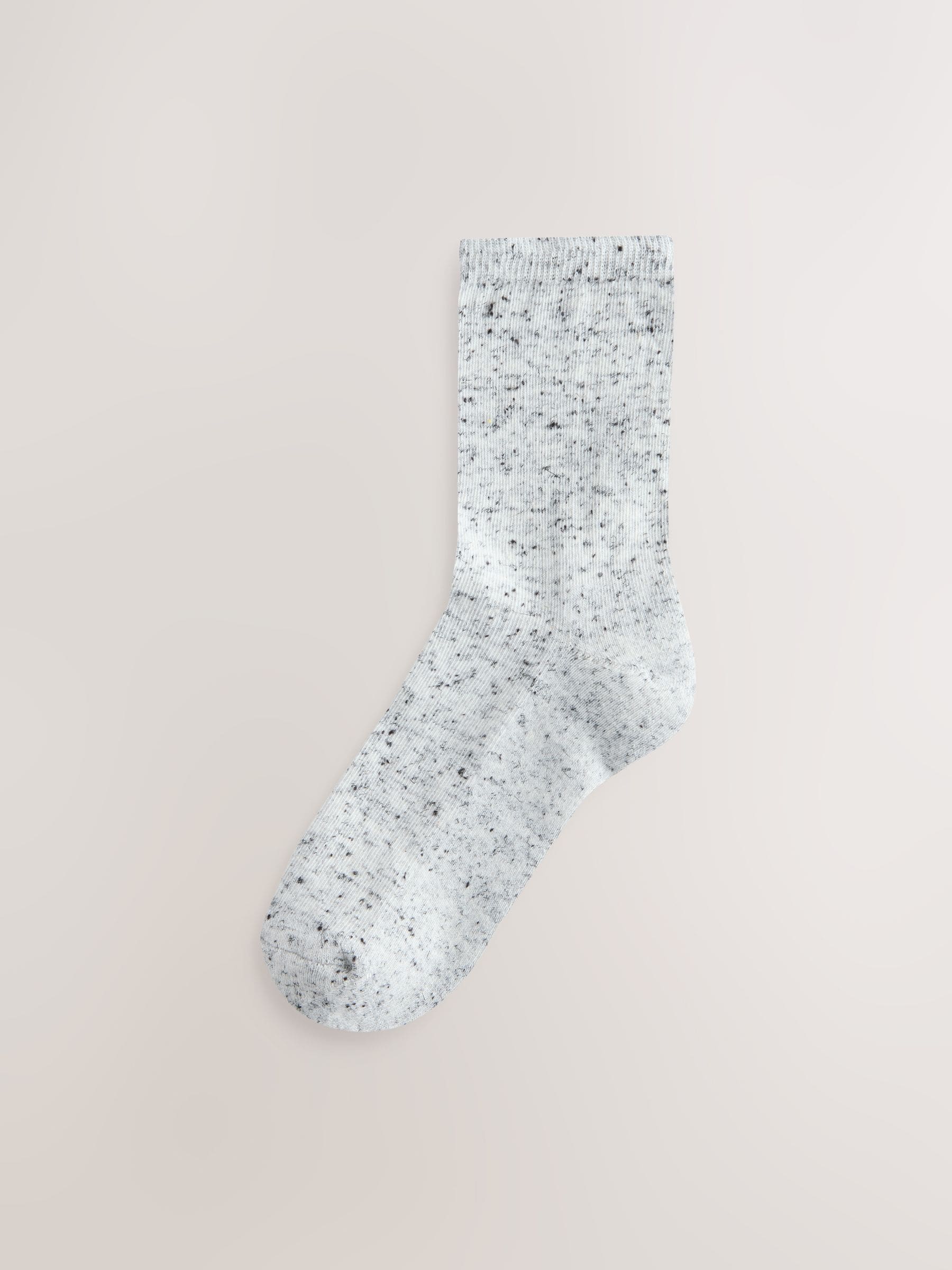 Blue/Grey Neppy Cushion Sole Socks 4 Pack