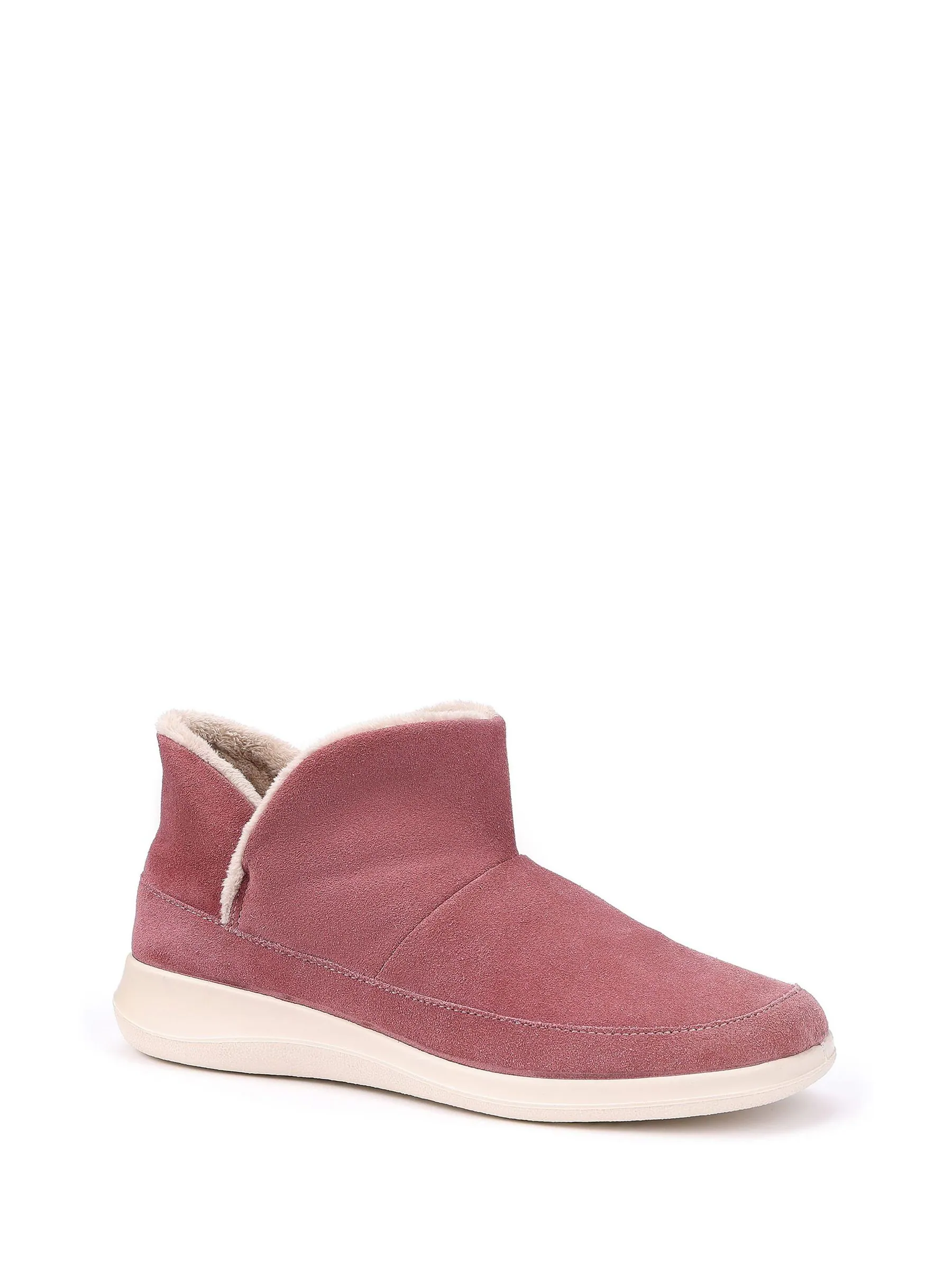 Hotter Pink Wide Fit Adore Slip-On Slippers