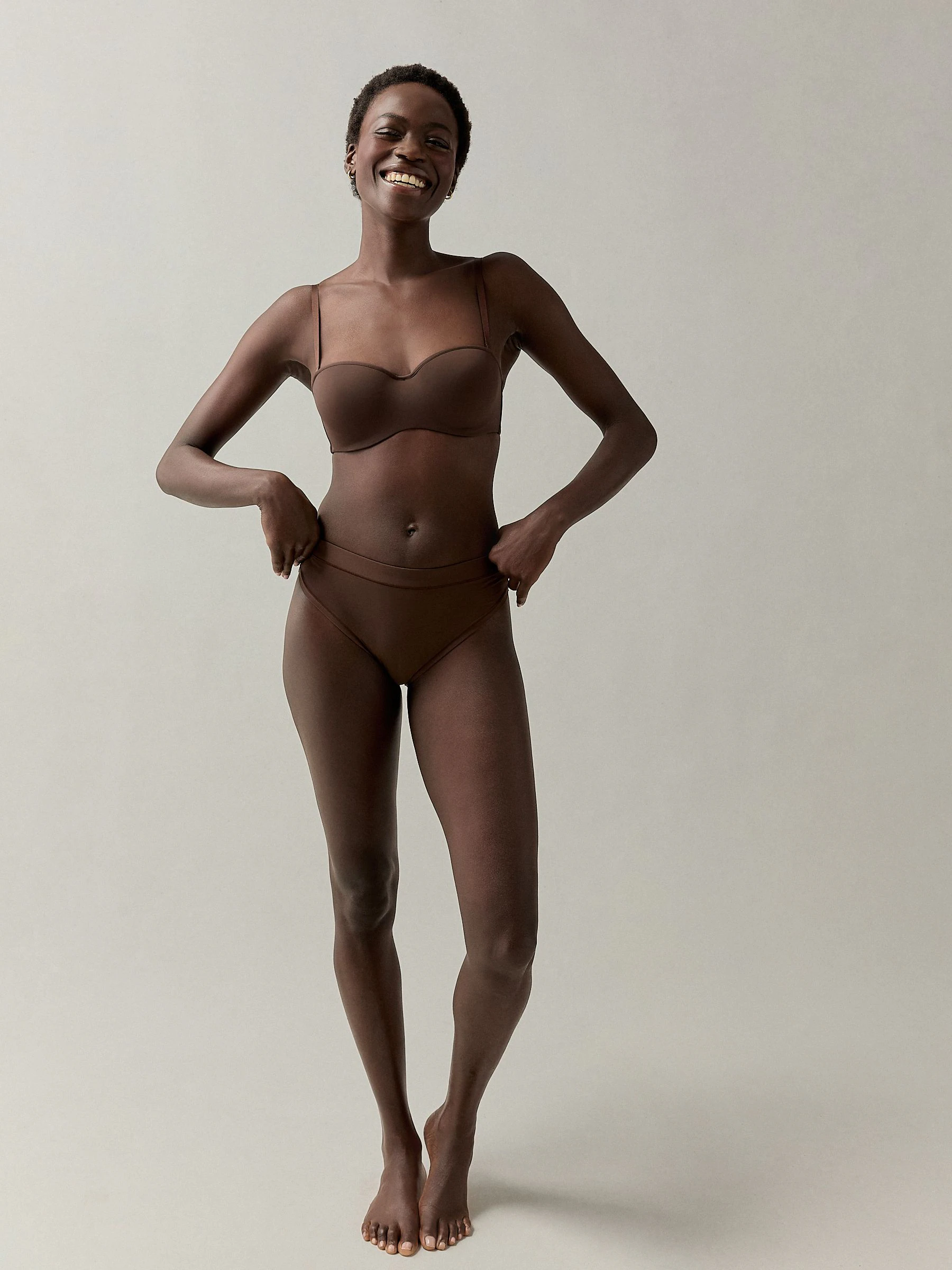 self. Chocolate Lightly Lined Strapless Multiway Bra