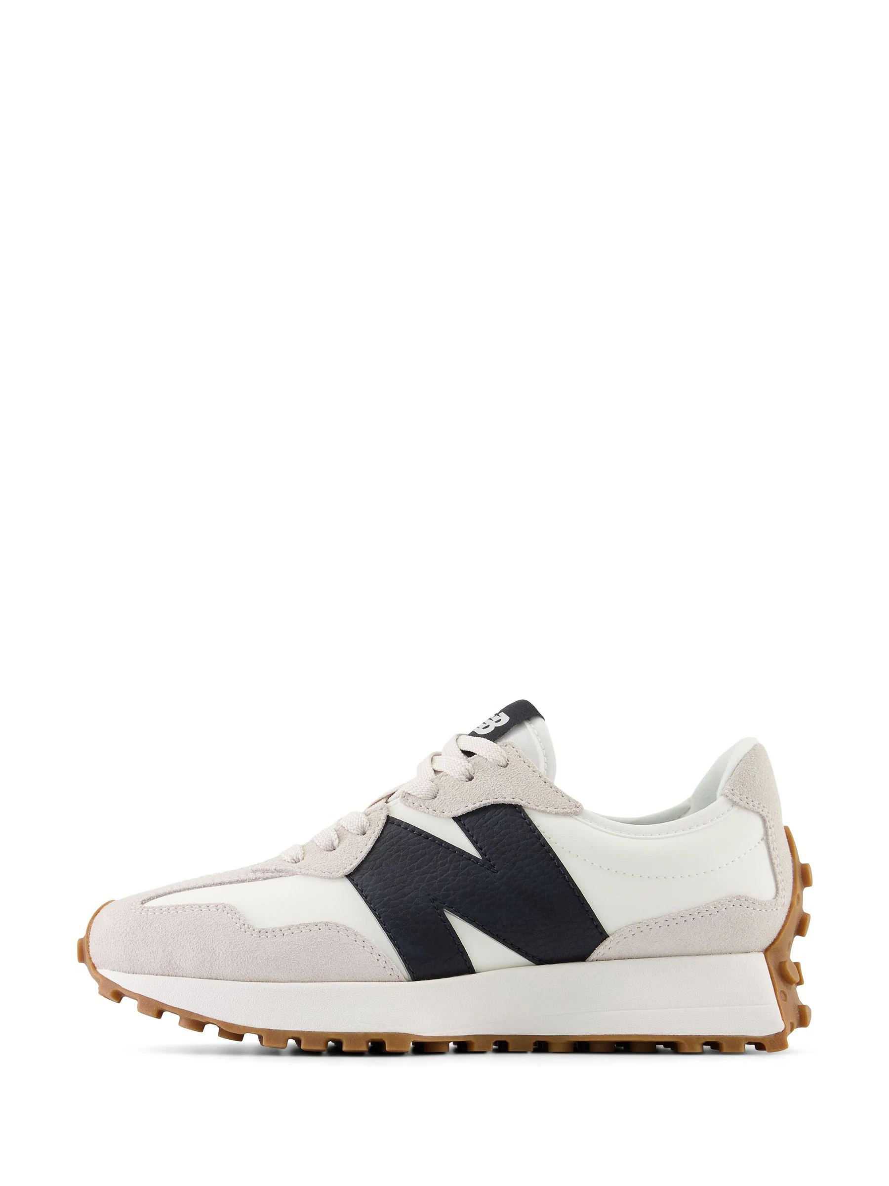 New Balance Black on White 327 Trainers