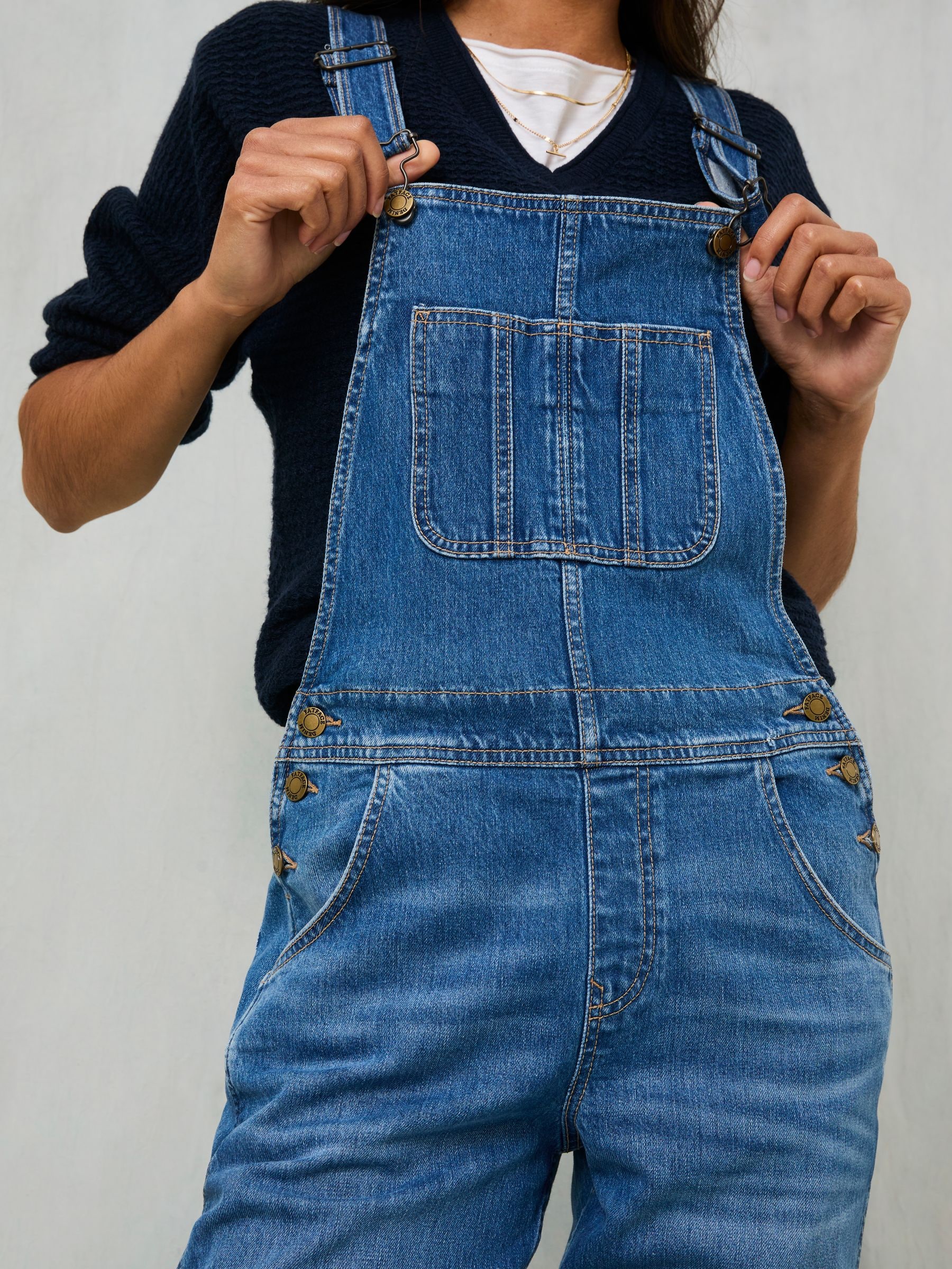 FatFace Lewes Denim Vintage Dungarees